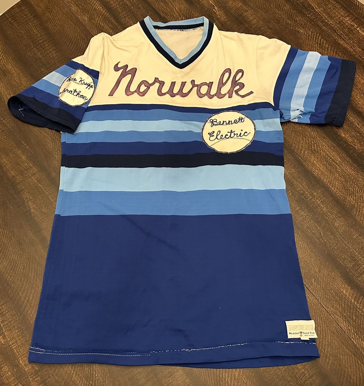 VTG 70’s/80’s Medalist Sand Knit Baseball Men’s Jersey-Med
