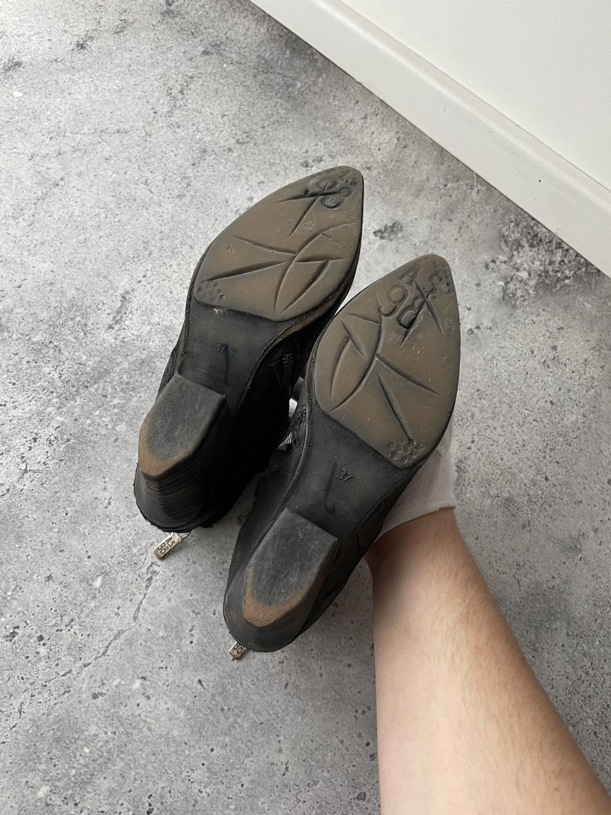 A.S.98 A.S.98 Airstep Cossacks Avant Garde Black Leather Shoes Size US 7 / IT 37 - 9 Thumbnail