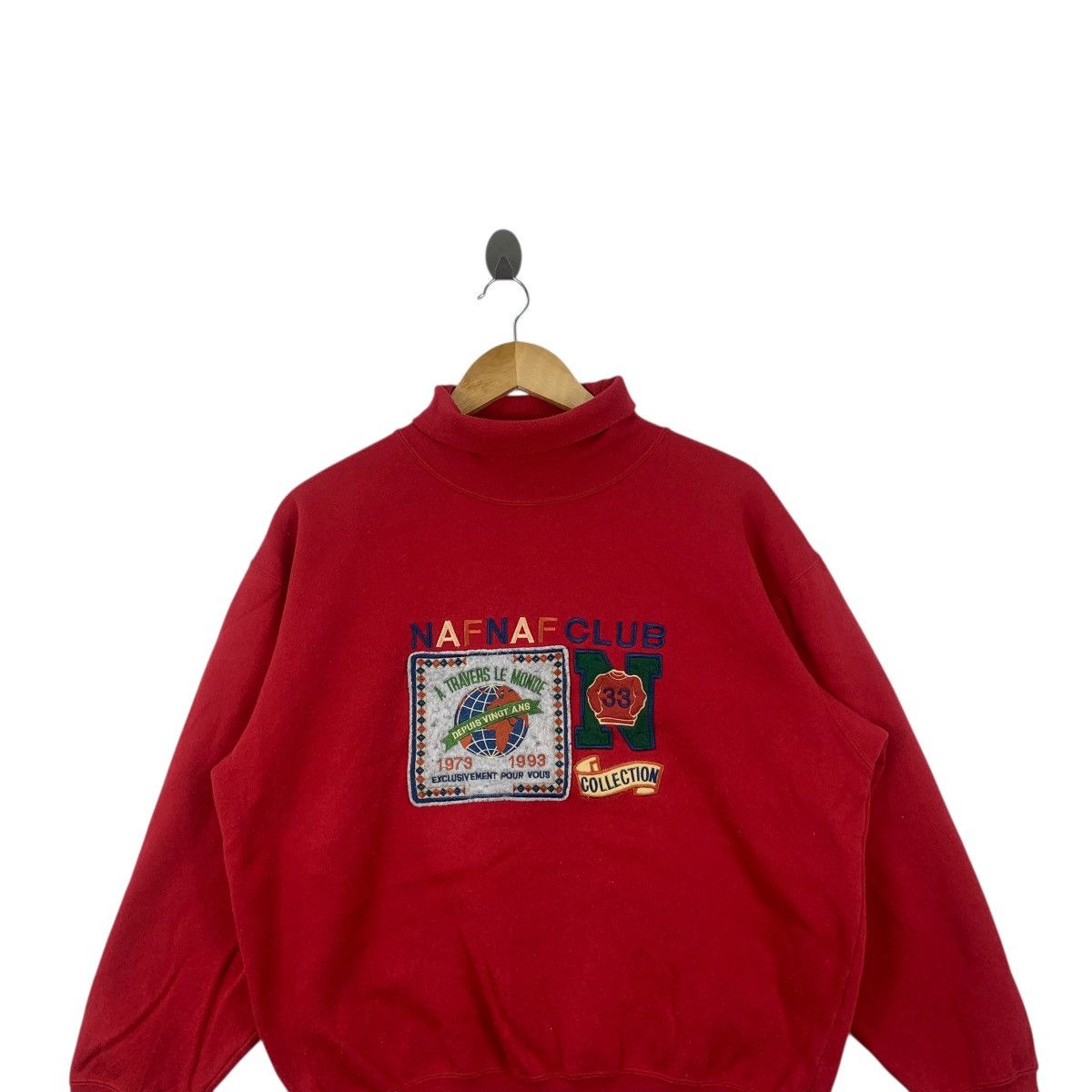 Vintage Vintage 1993 NAF NAF CLUB Embroidered Logo Sweatshirt Size XXL / US 16-18 / IT 52-54 - 2 Thumbnail