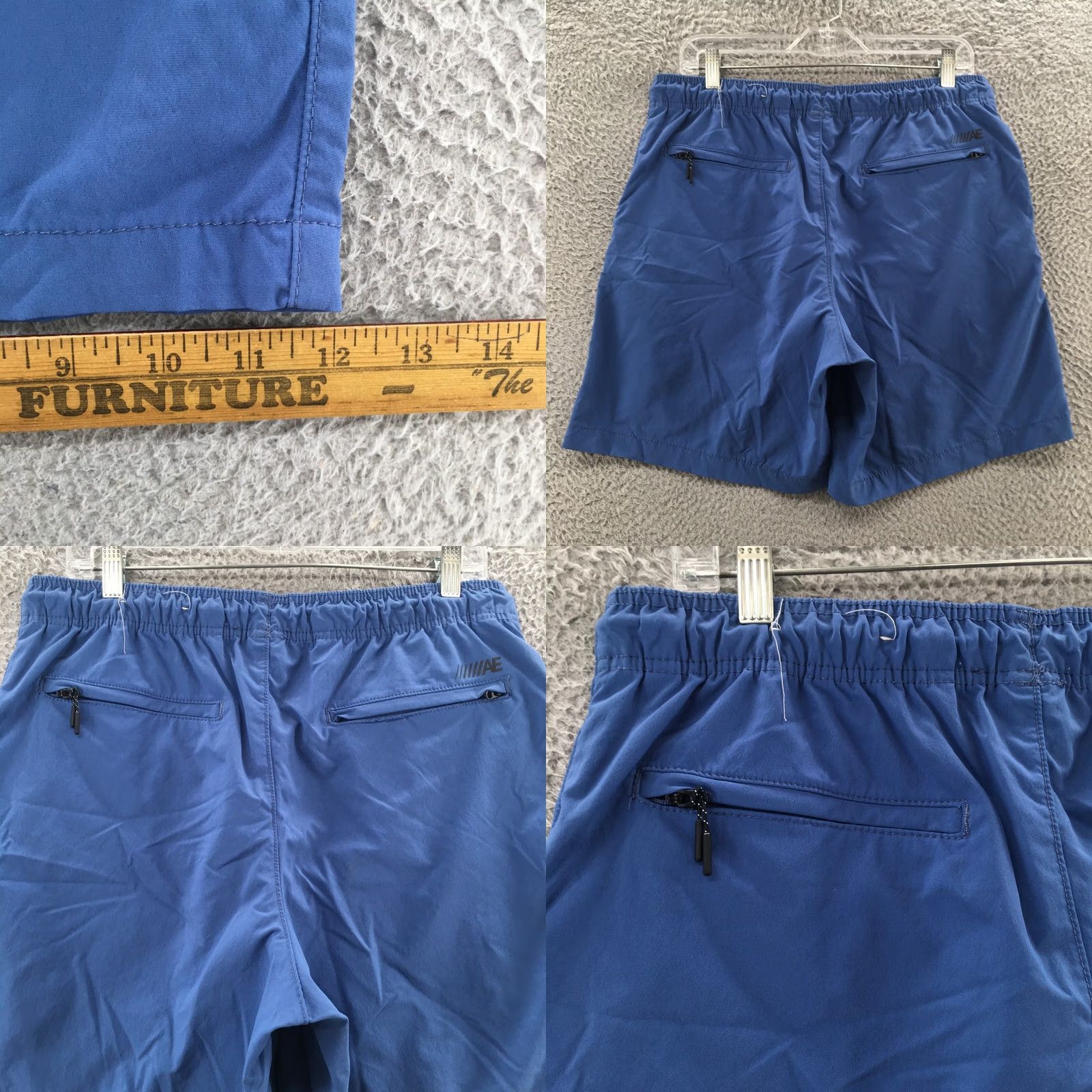 American Eagle Outfitters American Eagle Board Shorts Men Medium Blue High Rise Drawstring Size US 31 - 9 Thumbnail