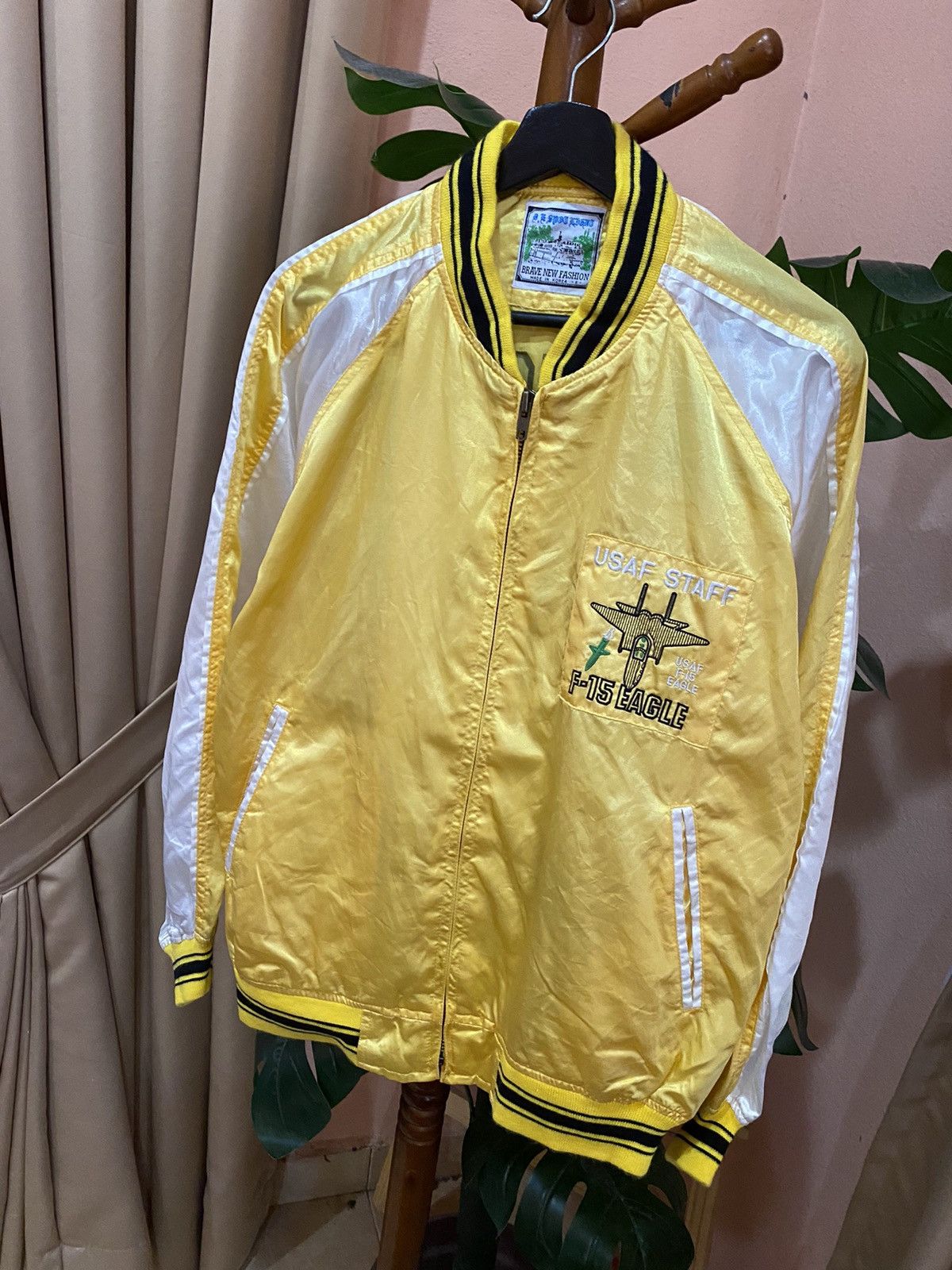 Other Vintage 1980s D.E. Spotlight USAF F-15 Eagle Bomber Jacket Size US L / EU 52-54 / 3 - 4 Thumbnail