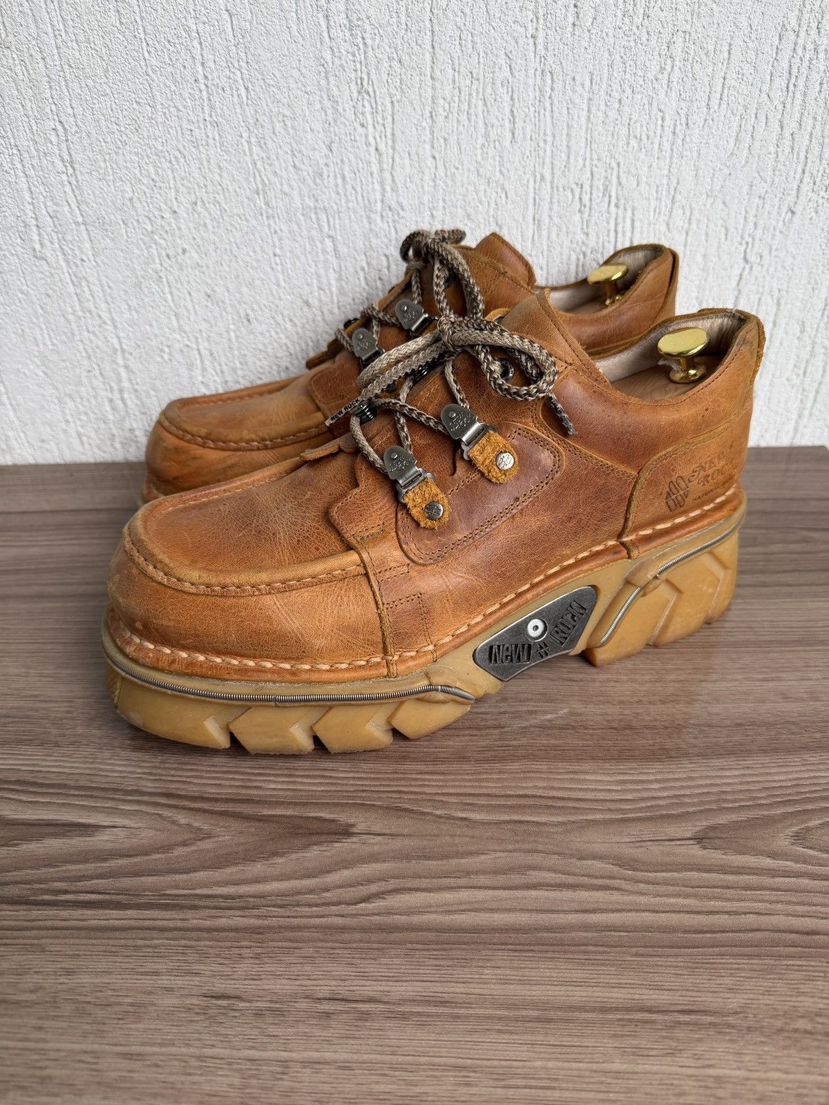 New Rock Tan / Beige / Cream RARE Vintage Archive New Rocks | Grailed
