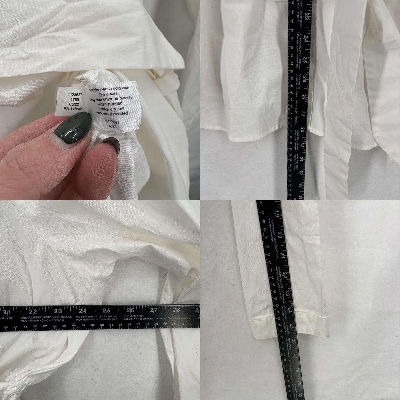 Vintage Lane Bryant Shirt Womens 22/24 White Illusion Collection Belted Peplum Top NWT Shirt Size 3XL / US 20-22 - 8 Thumbnail