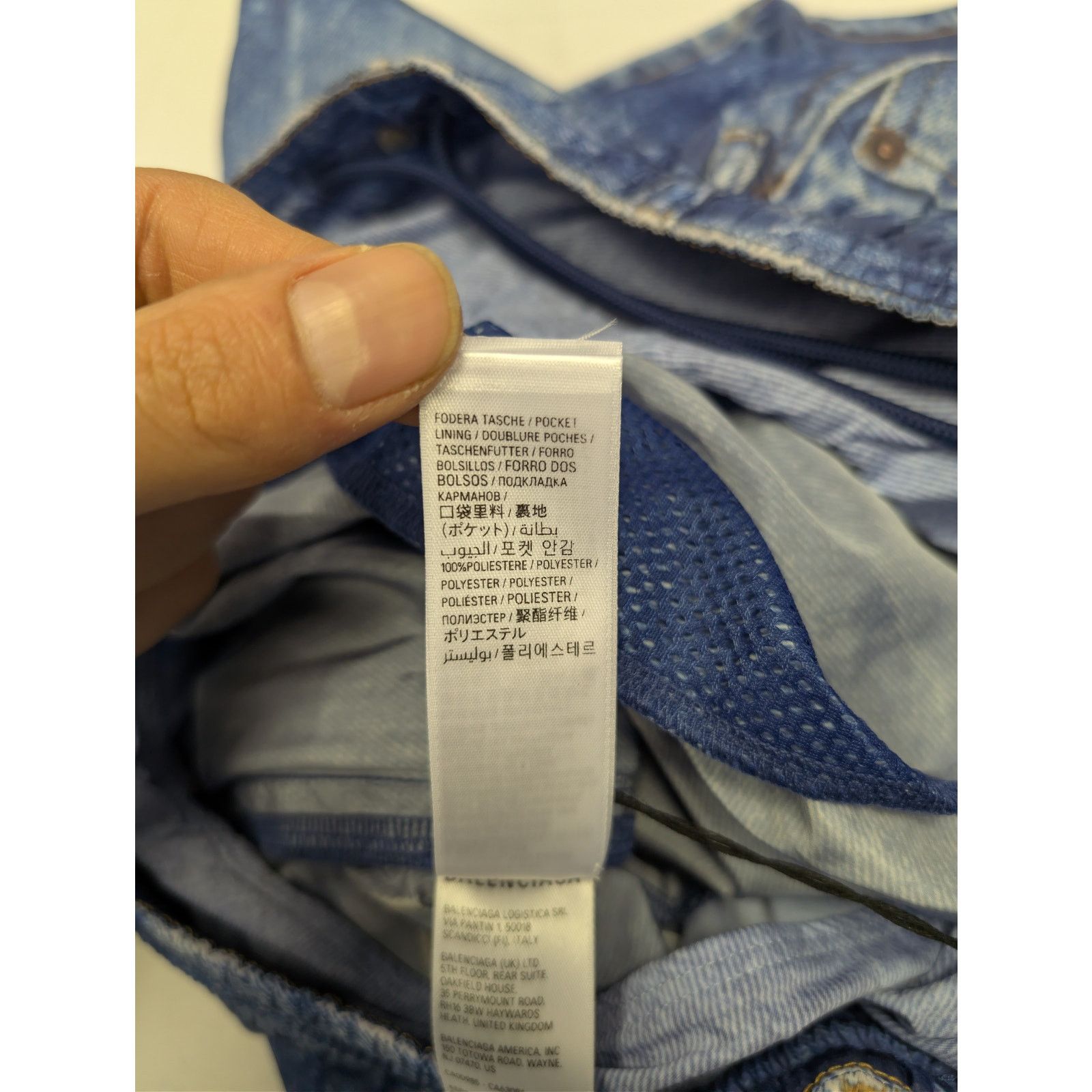 Balenciaga o1rshd1 Trompe L'oeil Swim short in blue Size US 30 / EU 46 - 18 Thumbnail