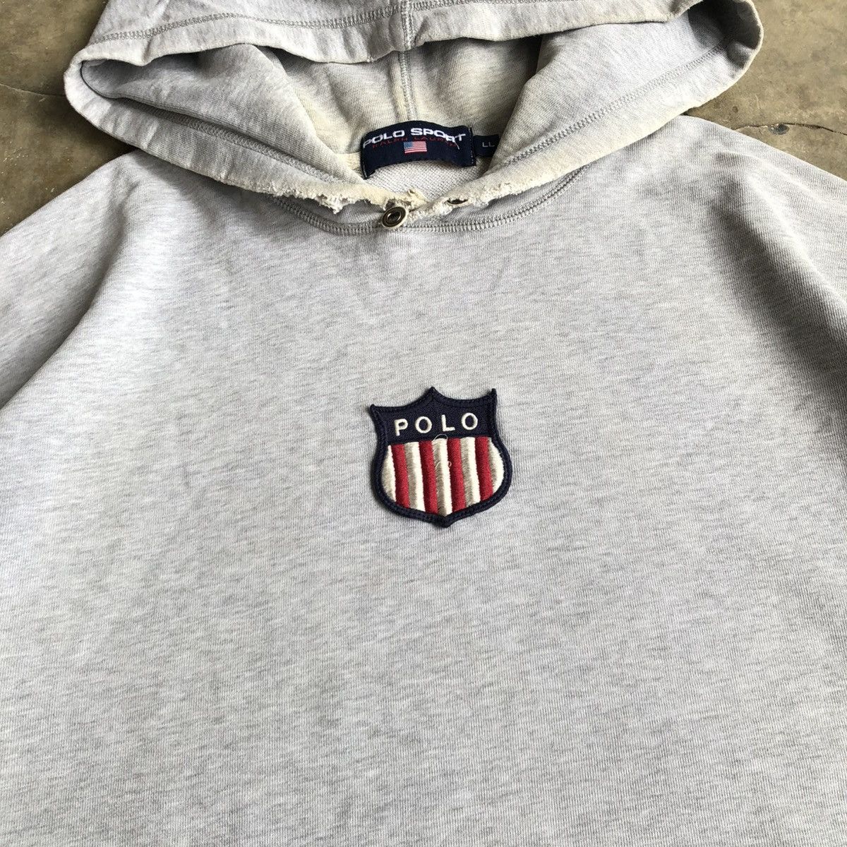 Polo Ralph Lauren Vintage Polo Sport Ralph Lauren Kswiss Logo Hoodie Grey Size US XL / EU 56 / 4 - 3 Thumbnail