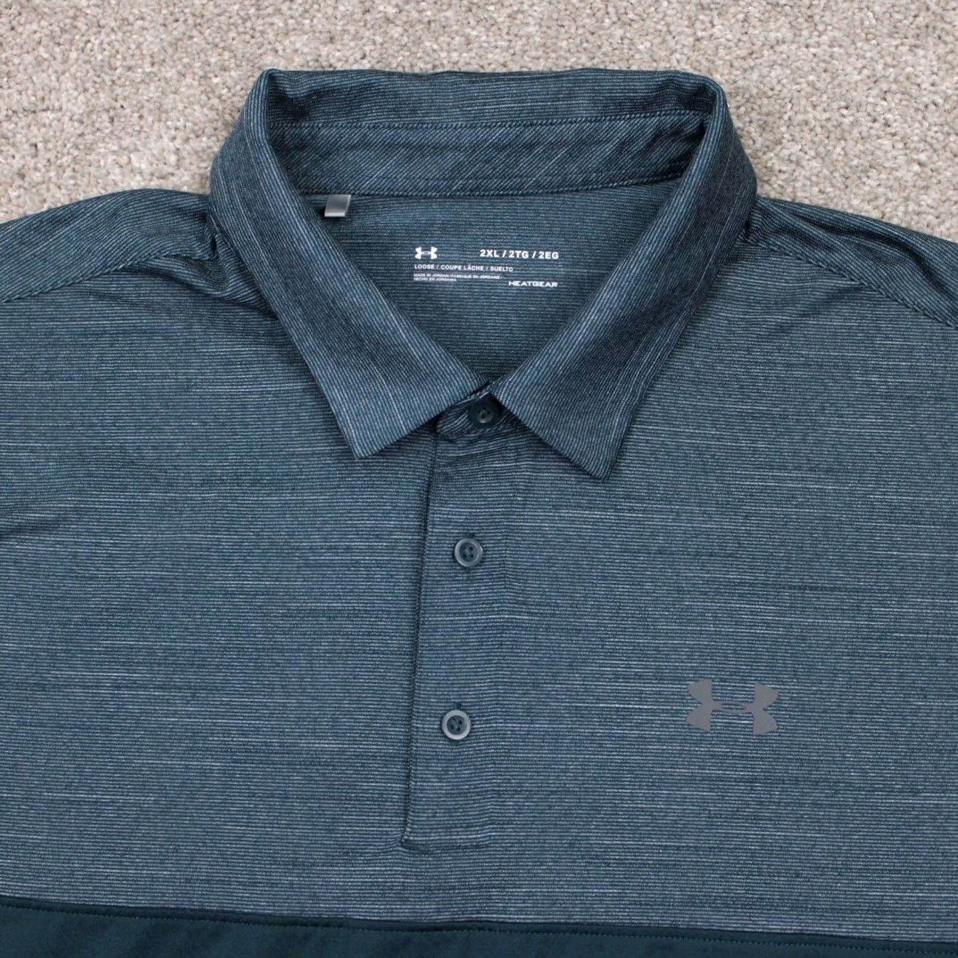 Under Armour Under Armour Polo Shirt Mens 2XL Green HeatGear Polo Short Sleeve Casual Golf Regular Fit Size US XXL / EU 58 / 5 - 5 Thumbnail