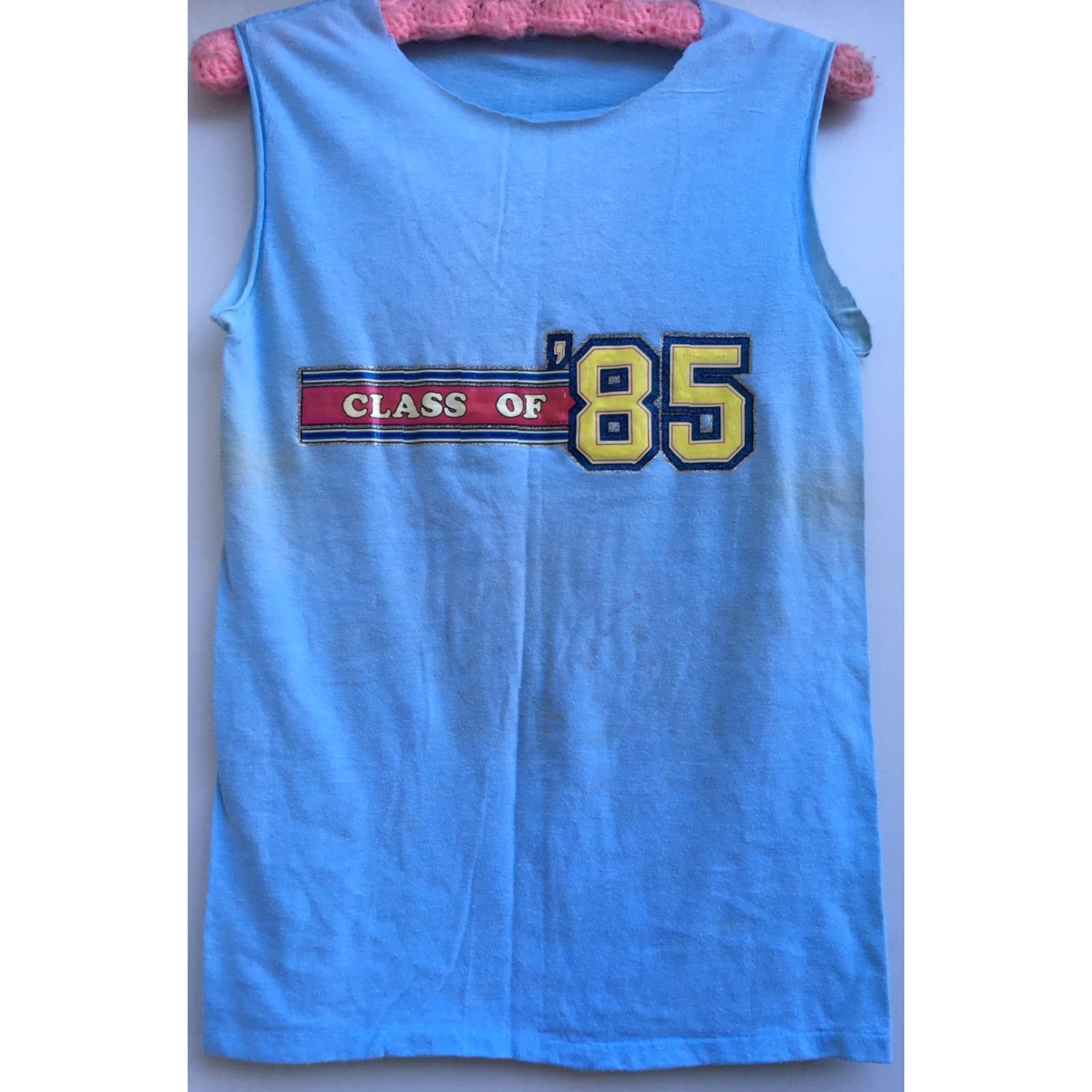 Vintage VINTAGE Roach Muscle Shirt T Shirt Class Of 85 80s 1980s Blue M Men Graphic Tee Sleeveless Size US M / EU 48-50 / 2 - 5 Thumbnail