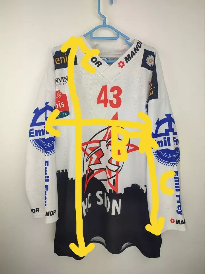 NHL HC SION ICE HOCKEY SHIRT JERSEY OCHSNER #43 sz XL MEN Size US XL / EU 56 / 4 - 15 Thumbnail