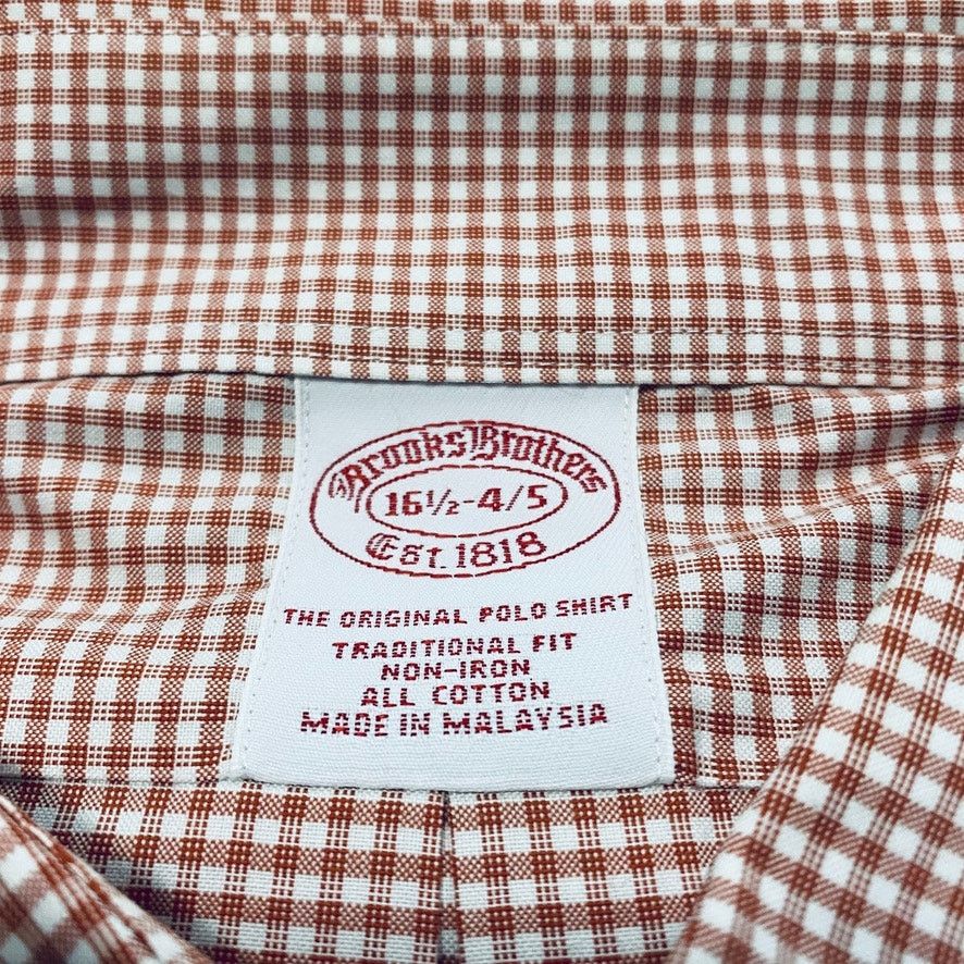 Brooks Brothers Brooks Brothers red micro plaid button down Size US L / EU 52-54 / 3 - 4 Thumbnail