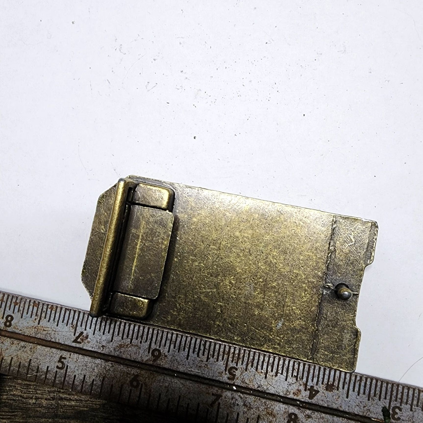 Vintage Vintage 1980s Mens Dad Brass Belt Buckle Spellout Western Shaped Metal Size ONE SIZE - 2 Thumbnail