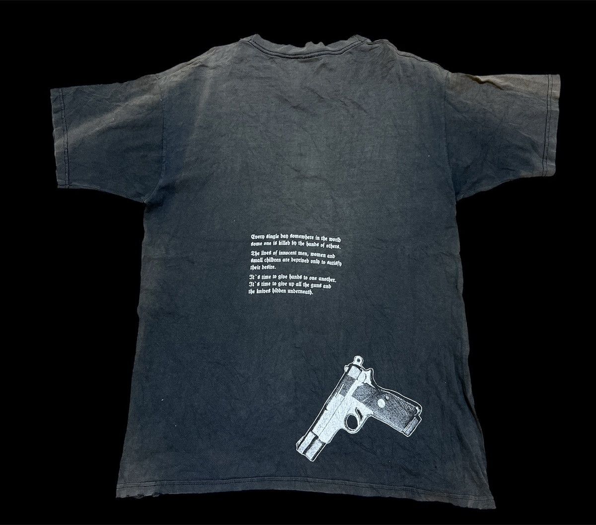Japanese Brand Vintage Distressed 90s Japanese Streetwear Haight guns tee Size US L / EU 52-54 / 3 - 1 Thumbnail