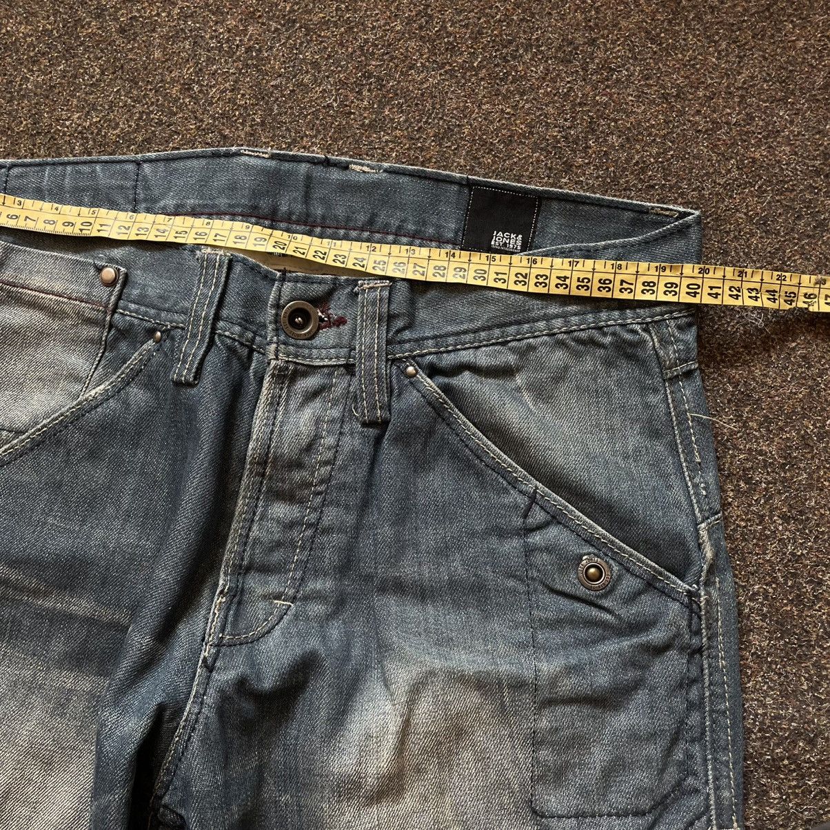Vintage Vintage 90s Baggy Distressed Wide Leg Jeans Grunge Logo 33 Size 33" - 6 Thumbnail