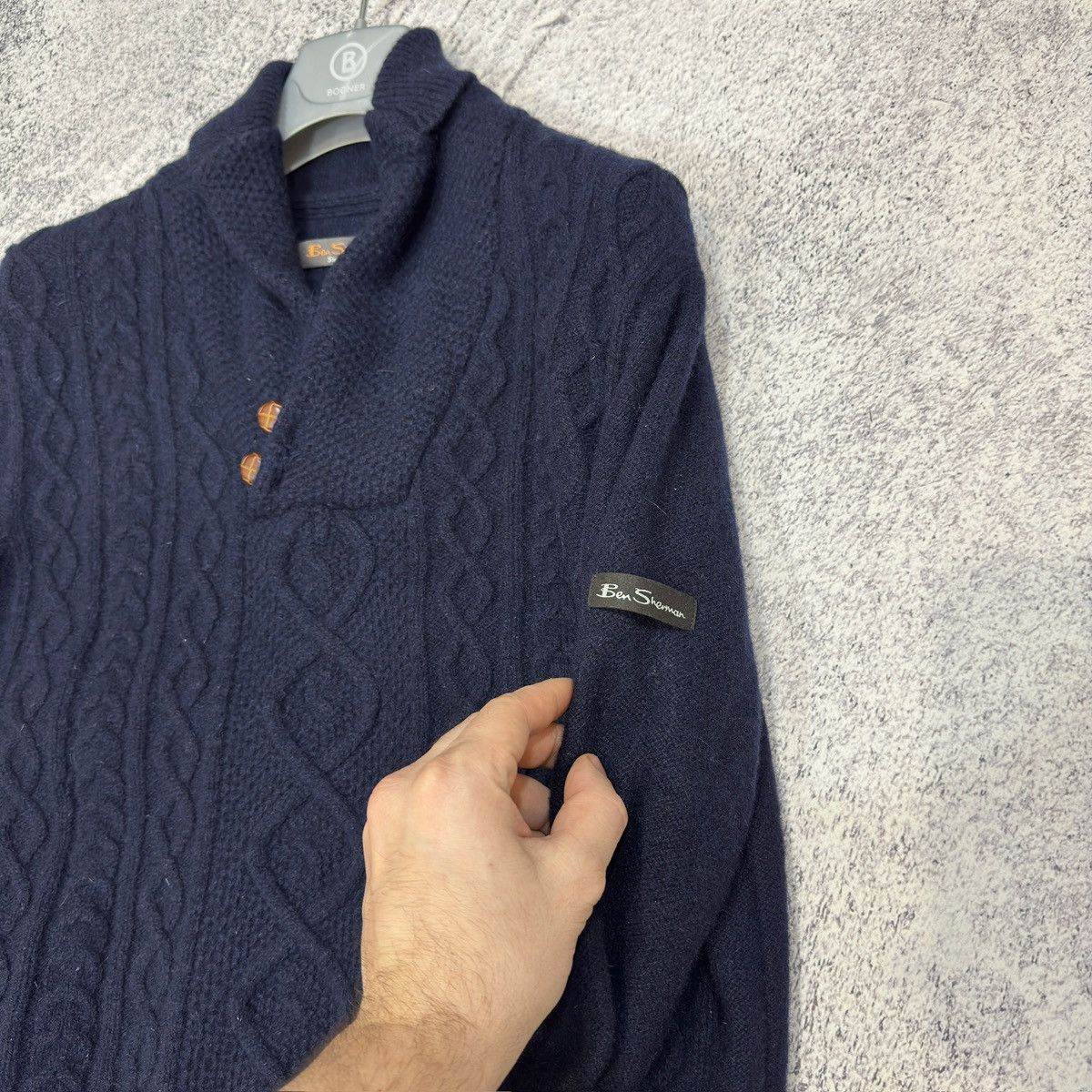 Ben Sherman Ben Sherman Wool Sweater Shawl Collar M size Size US M / EU 48-50 / 2 - 7 Thumbnail