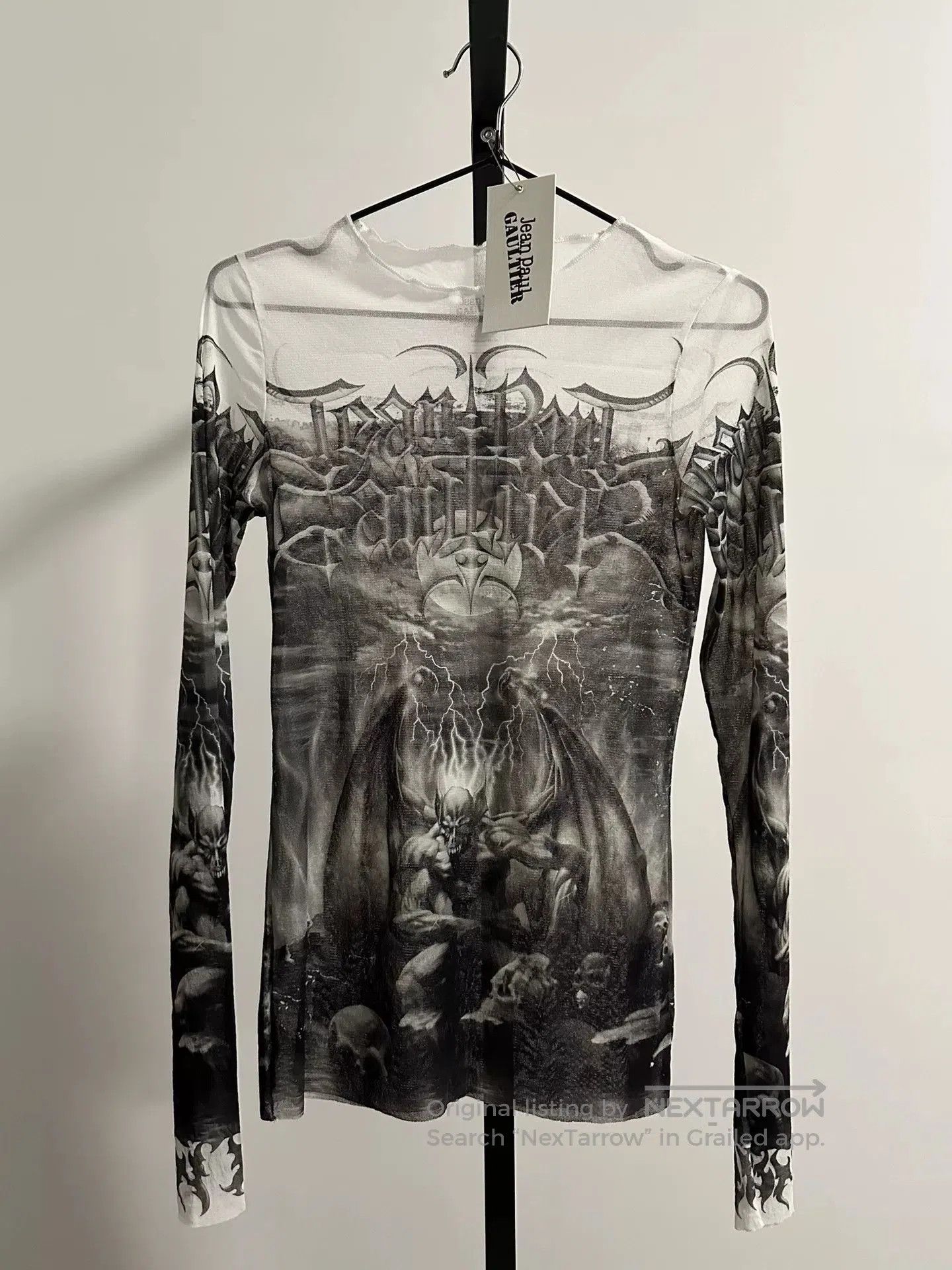 Jean Paul Gaultier Jean Paul Gaultier Diablo Top White/Black. Size L / US 10 / IT 46 - 1 Thumbnail
