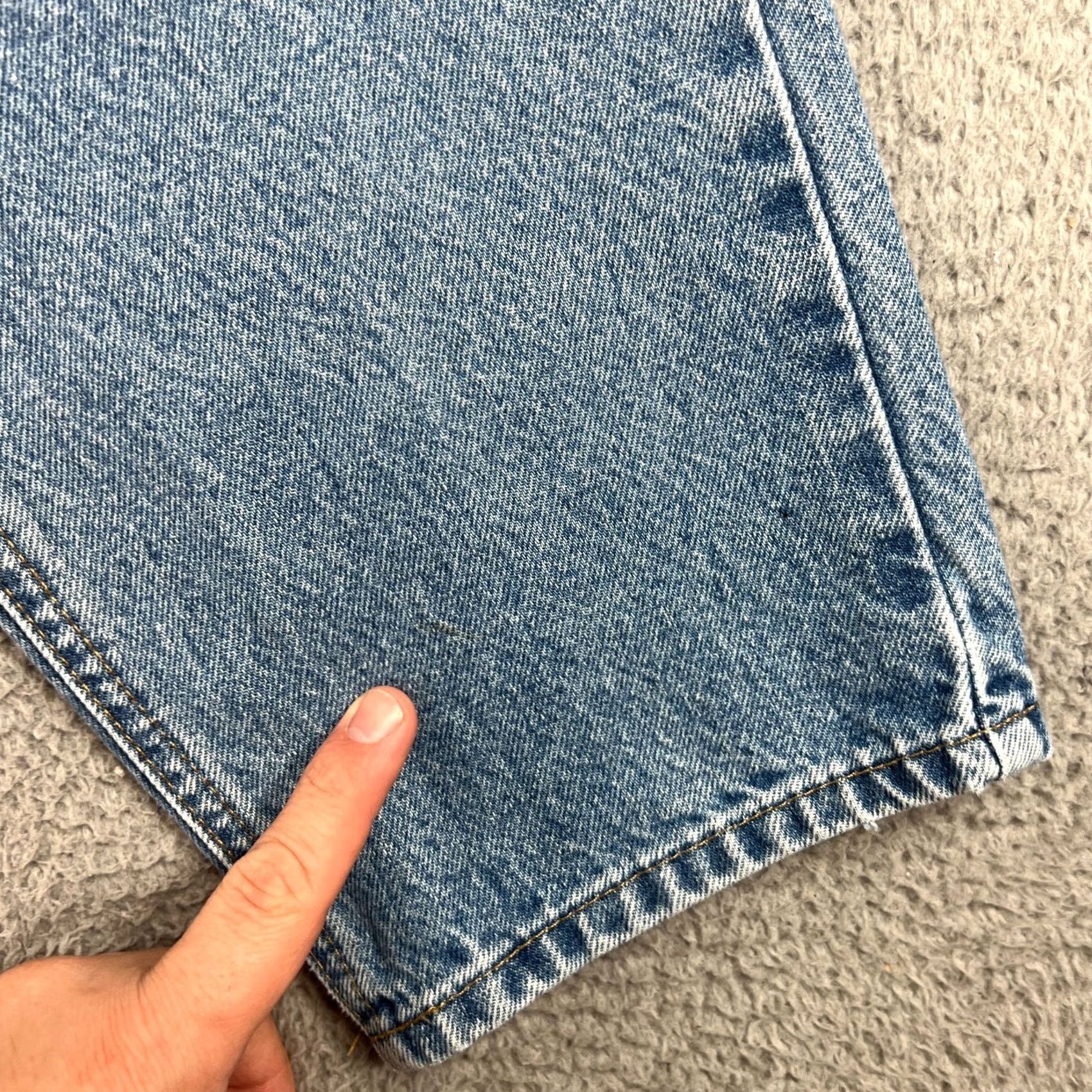 Carhartt Carhartt Jeans Mens 36x28 Blue Relaxed Fit Straight Leg Denim Workwear B17-DST Size US 36 / EU 52 - 3 Thumbnail