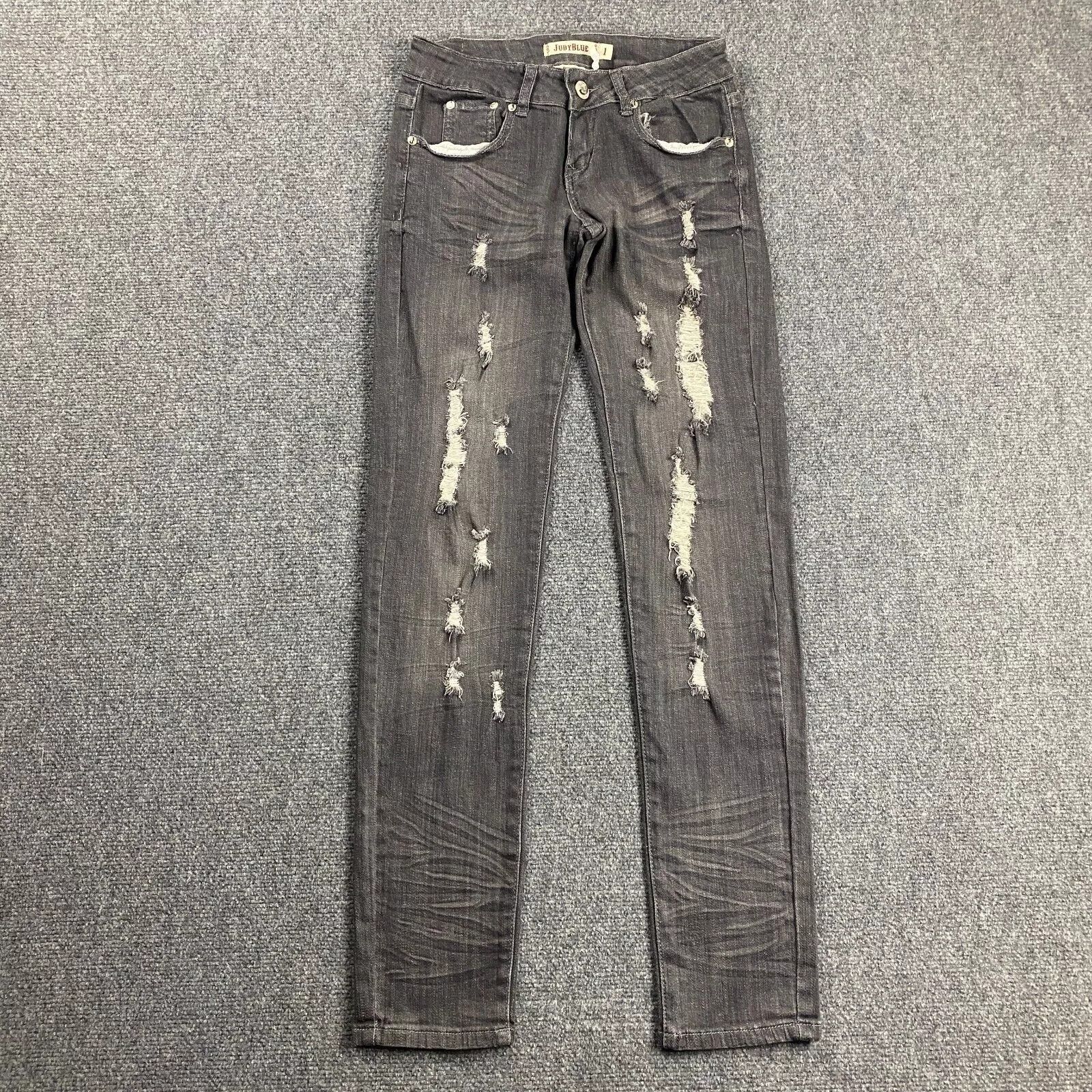 Judy Blue Judy Blue Jeans Women's 1 Charcoal Wash Straight Leg Cotton Size 26" / US 2 / IT 38 - 1 Thumbnail