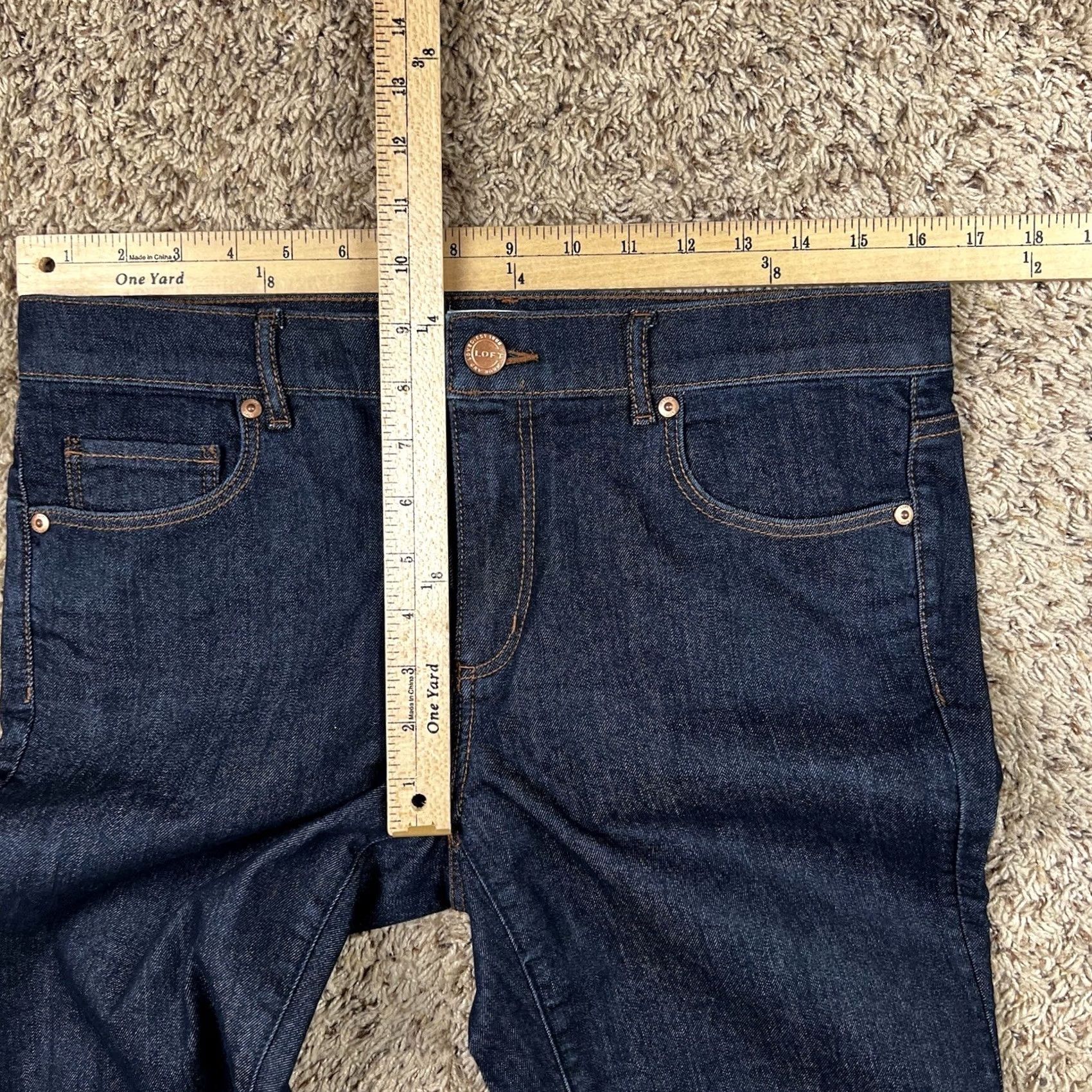 Ann Taylor NWT Ann Taylor Loft Blue Denim Modern Skinny Jeans Women's Size 8 Mea 33x28 Slim Stretch 5-Pocket Denim Jeans Womens Size 30" / US 8 / IT 44 - 6 Thumbnail