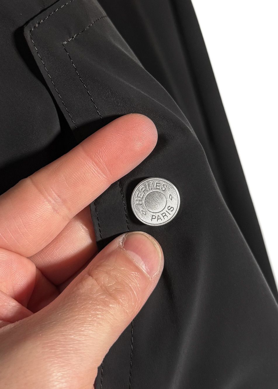 Hermes Hermès Black Leather Detailed Rib-Trim Jacket - 54 IT Size US L / EU 52-54 / 3 - 5 Thumbnail