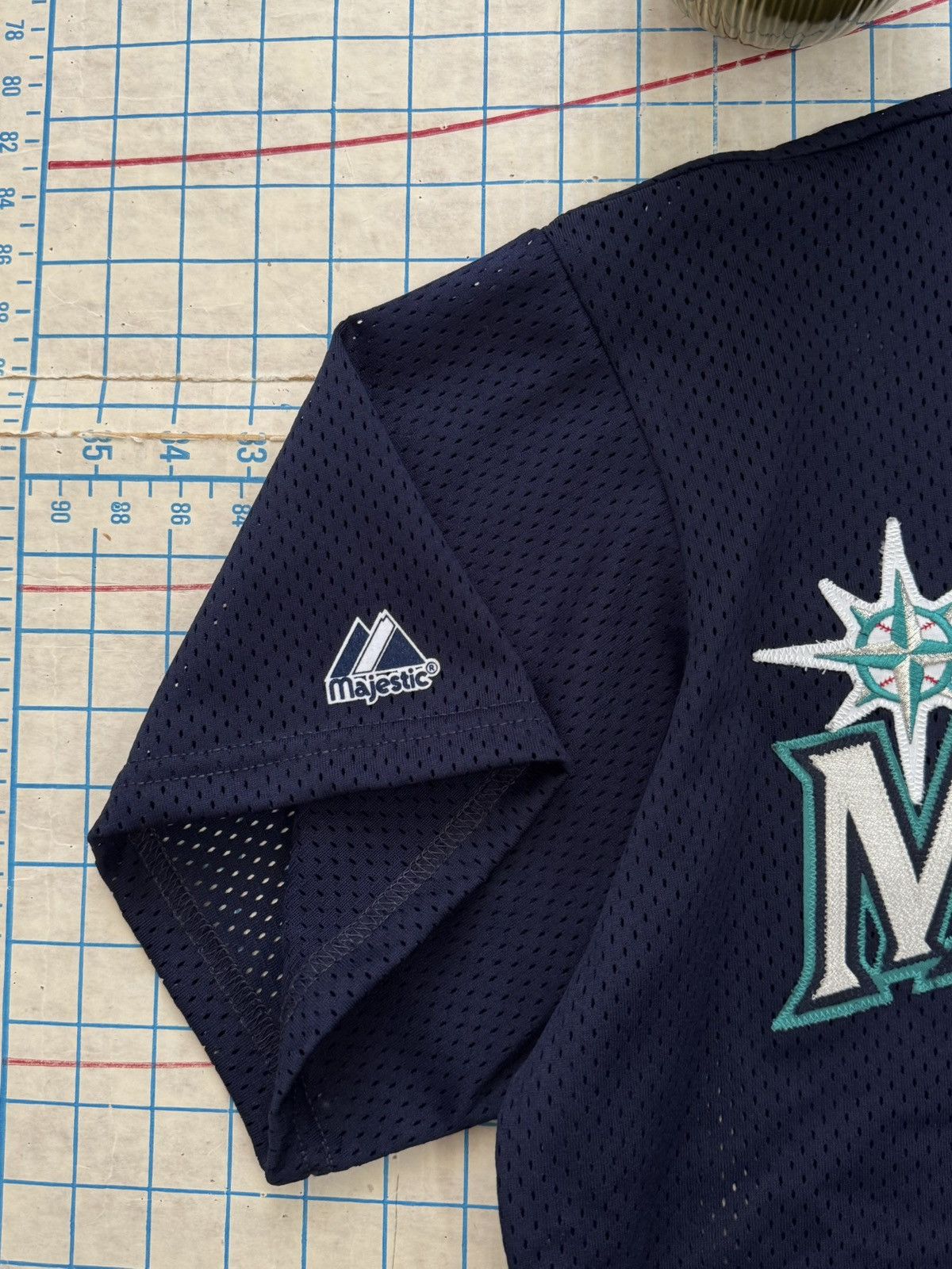 MLB × Majestic × Vintage Seattle Mariners Majestic 2 Button Pull Over Jersey Fits XL Size US XL / EU 56 / 4 - 8 Thumbnail