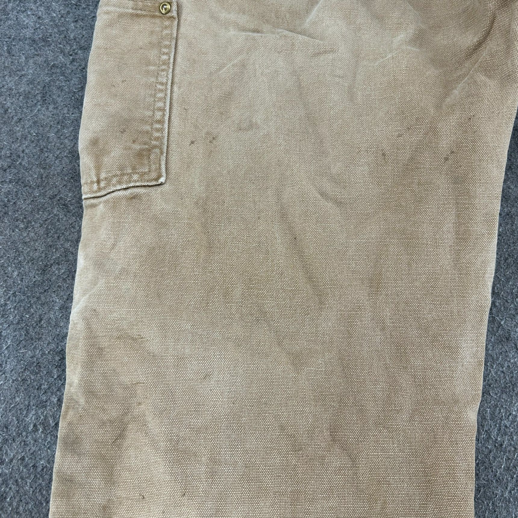 Carhartt VINTAGE Carhartt Jeans Mens 33x28 Brown Tan Carpenter Double Knee Loose Fit USA 90s Comfort Pockets Straight Seasonal Mens Size US 33 - 5 Thumbnail