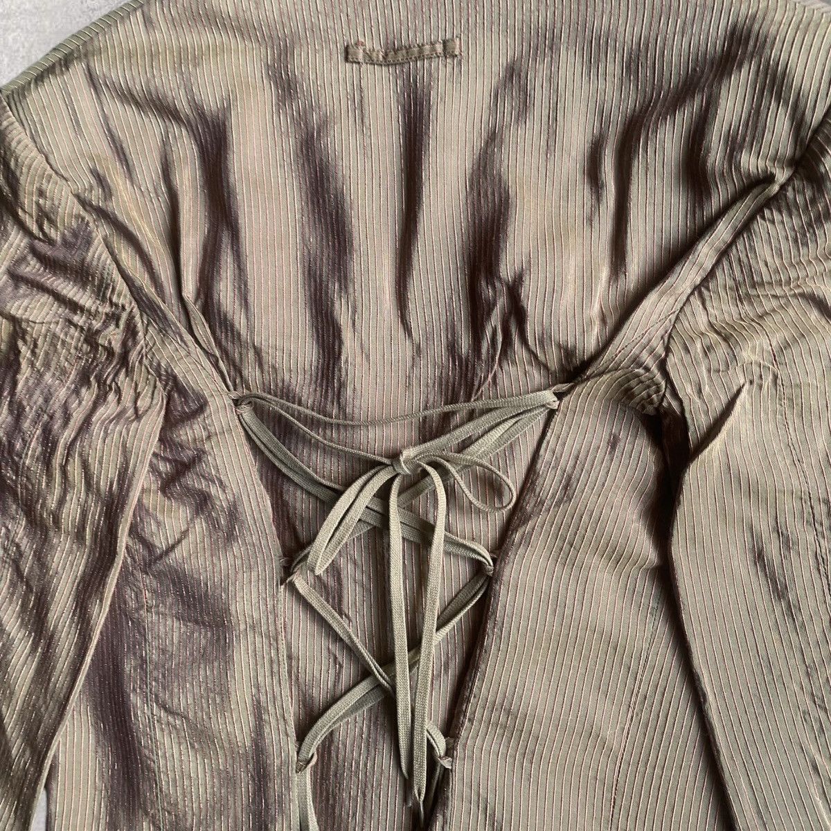 Jean Paul Gaultier Vintage SS1989 Iridescent Stripe Back Lace Up Blazer Size M / US 6-8 / IT 42-44 - 3 Thumbnail