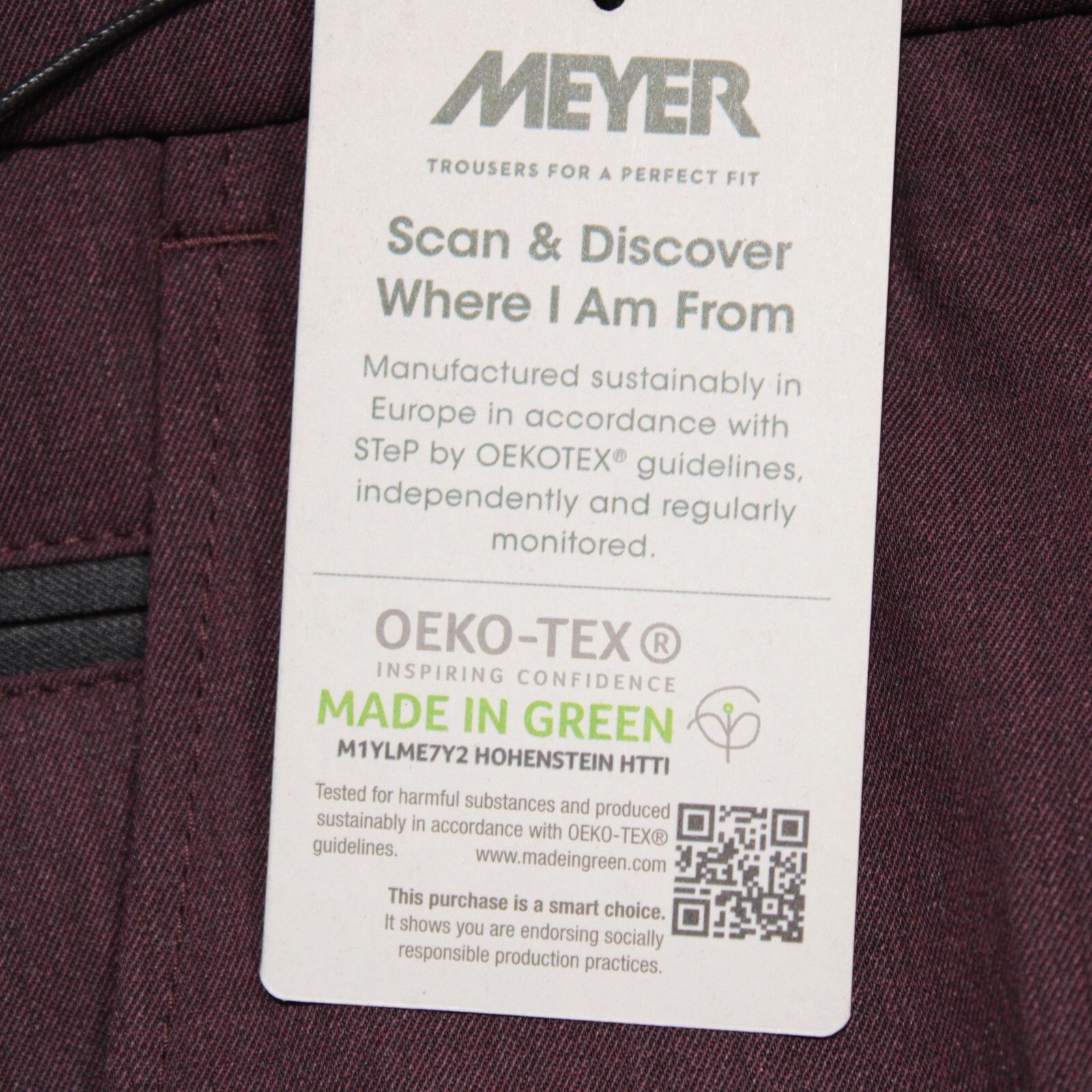 Other Meyer New with tags Dress Pants Size 30 US In Purple Size US 30 / EU 46 - 3 Thumbnail