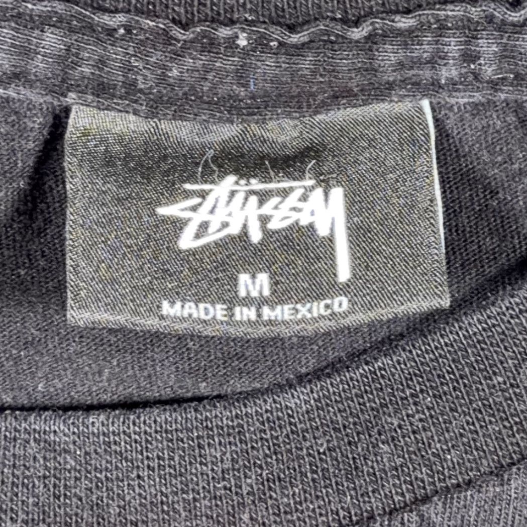 Spell VINTAGE Stussy Shirt Adult MEDIUM Black Skater Big 4 Cities Spell Out Logo Y2K Size US M / EU 48-50 / 2 - 4 Thumbnail