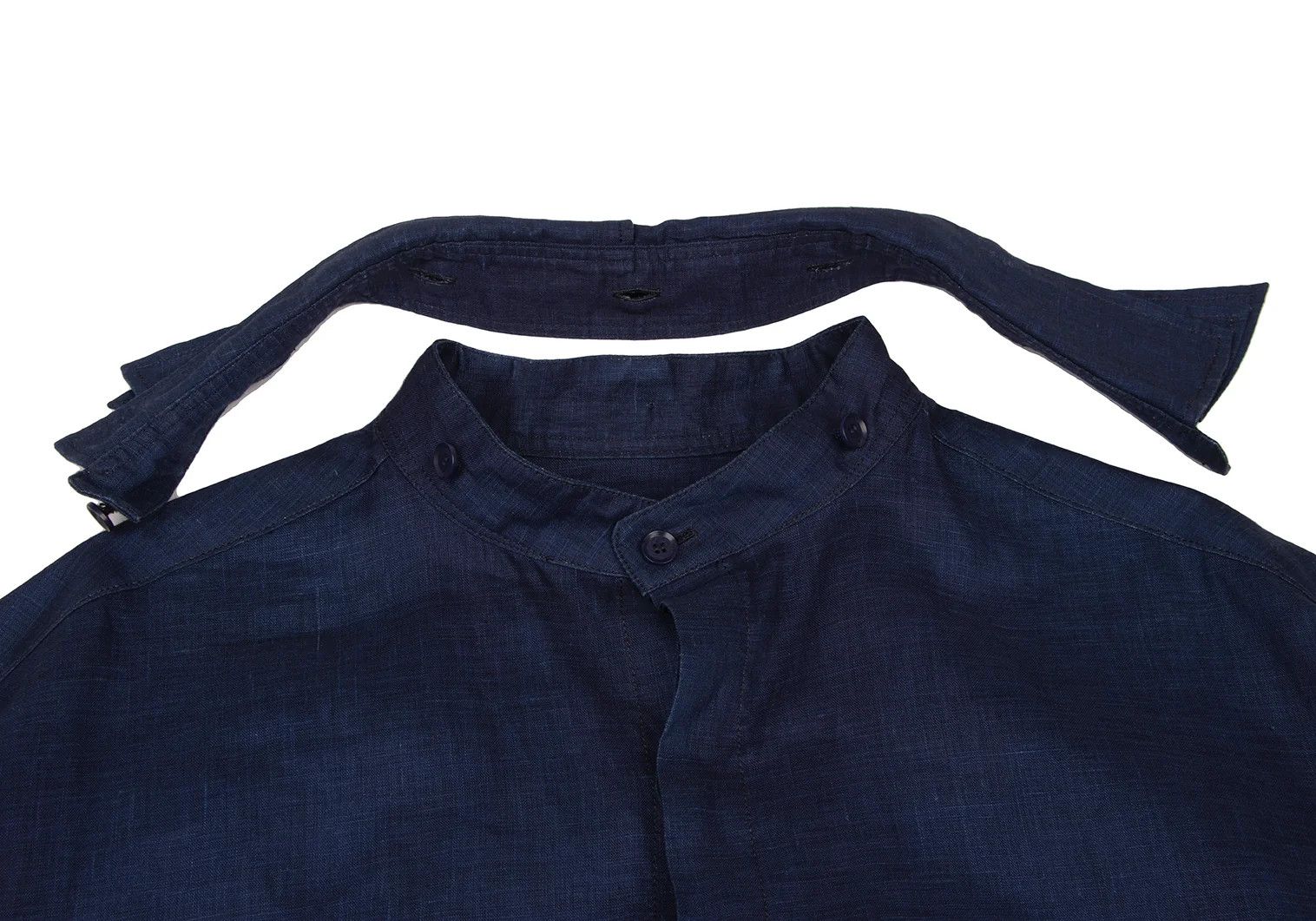 Yohji Yamamoto Yohji Yamamoto Indigo Linen Long Shirt Size US L / EU 52-54 / 3 - 6 Thumbnail
