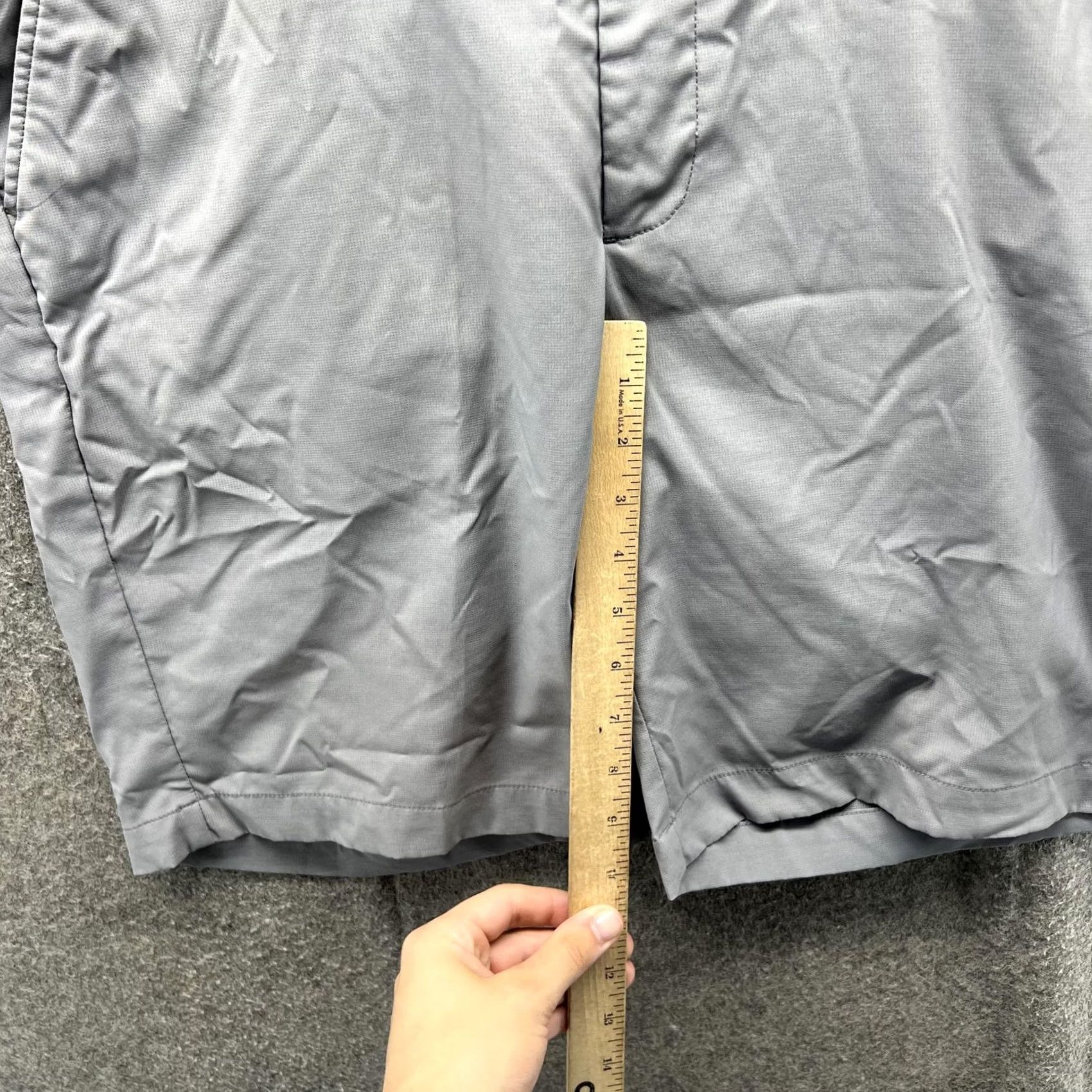Vintage Greg Norman Shorts Mens 34 Gray Golf Chino Stretch Performance Flat Front Casual Pants Mens Adjusted for Golf Size US 34 / EU 50 - 5 Thumbnail