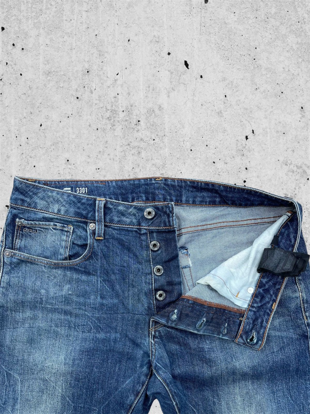 Japanese Brand 🔥 Raw G-Star Distressed Denim Slim Fit W34🔥 Size US 34 / EU 50 - 7 Thumbnail