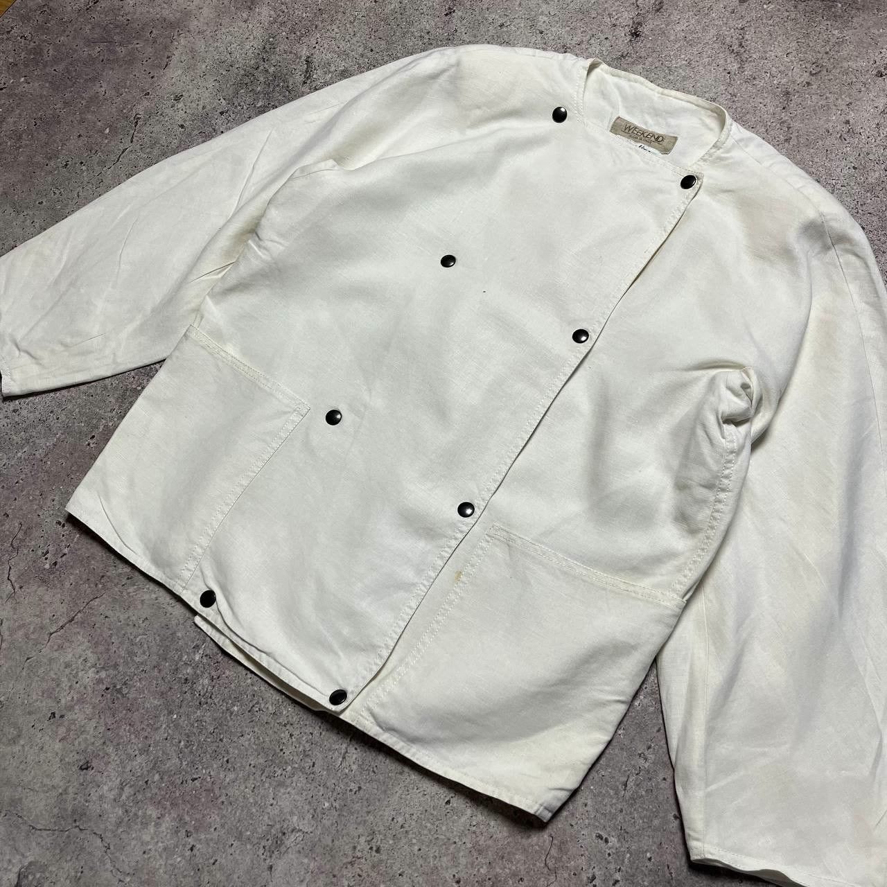 Weekend Max Mara Vintage Weekend Max Mara Linen White Jacket Size M Size M / US 6-8 / IT 42-44 - 3 Thumbnail
