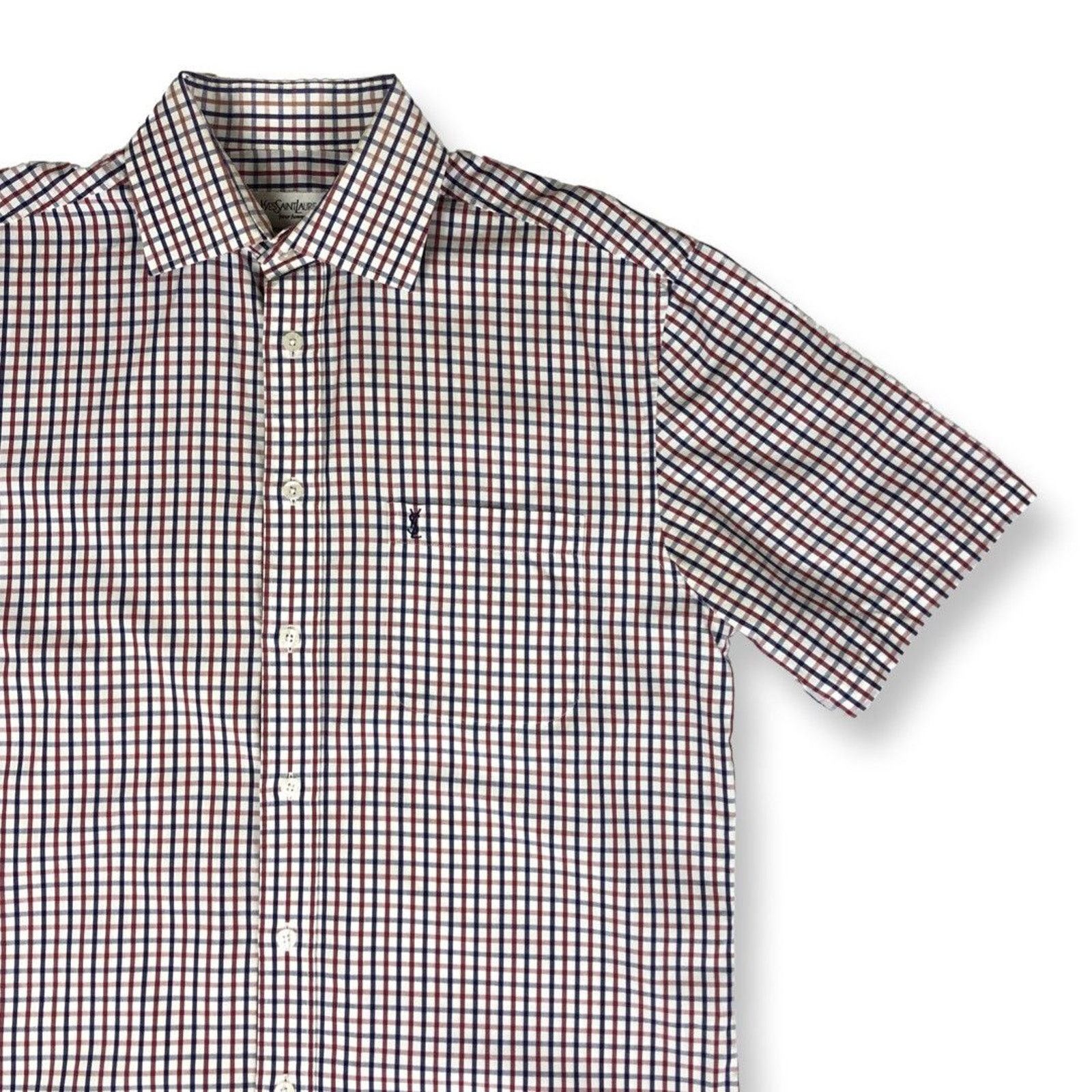 Yves Saint Laurent YSL Logo Shirt Yves Saint Laurent Vintage Size US M / EU 48-50 / 2 - 2 Thumbnail
