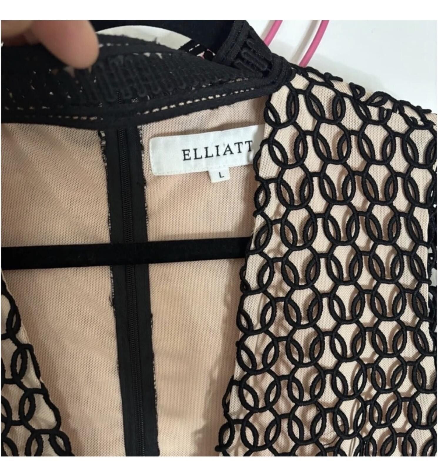 John Elliott ELLIATT Chic Black and Tan Mesh Dress Size L / US 10 / IT 46 - 3 Thumbnail