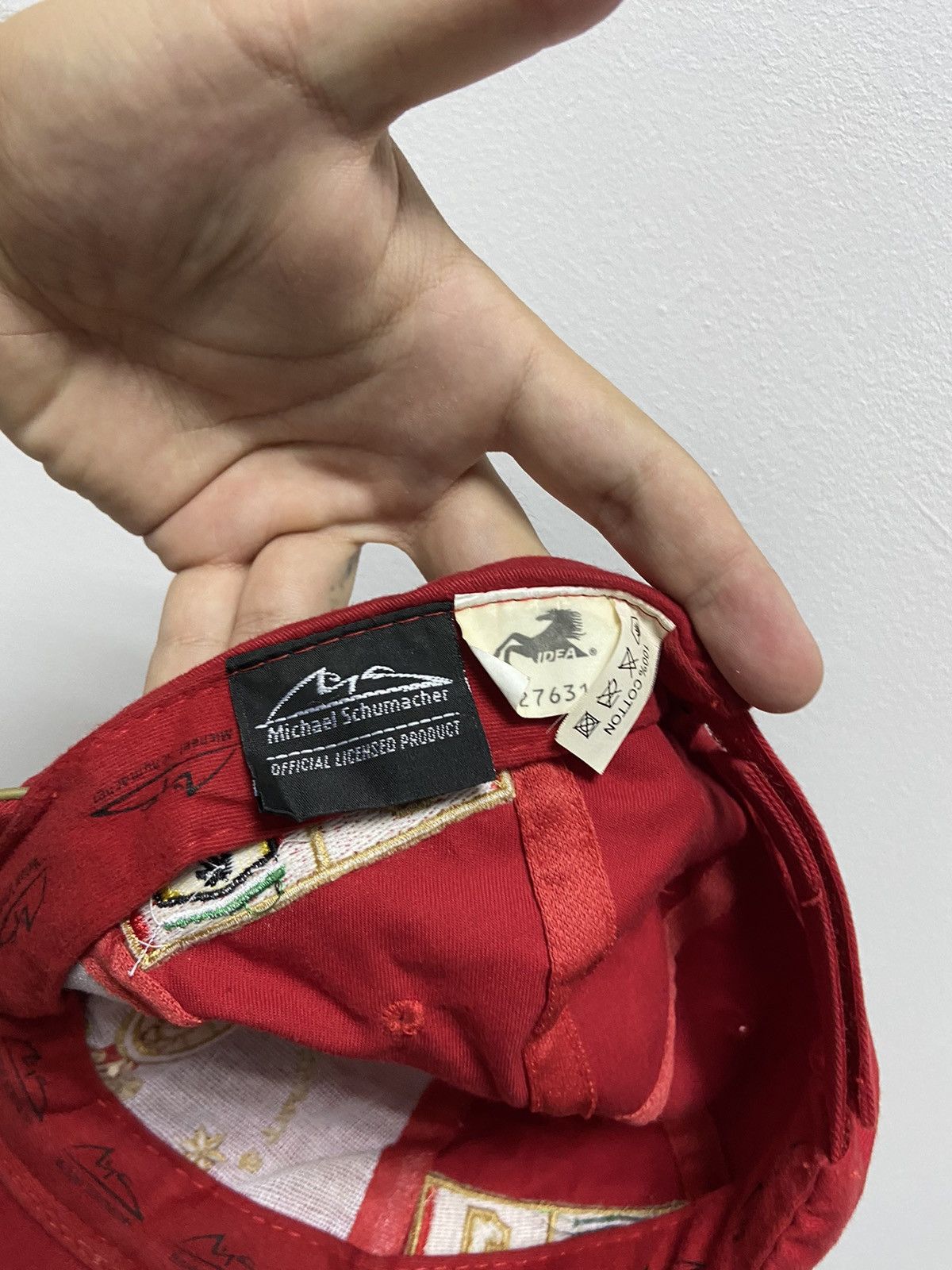 Ferrari × Vintage Ferrari Cap Vintage 2002 Michael Schumacher Racing Formula 1 Size ONE SIZE - 8 Thumbnail
