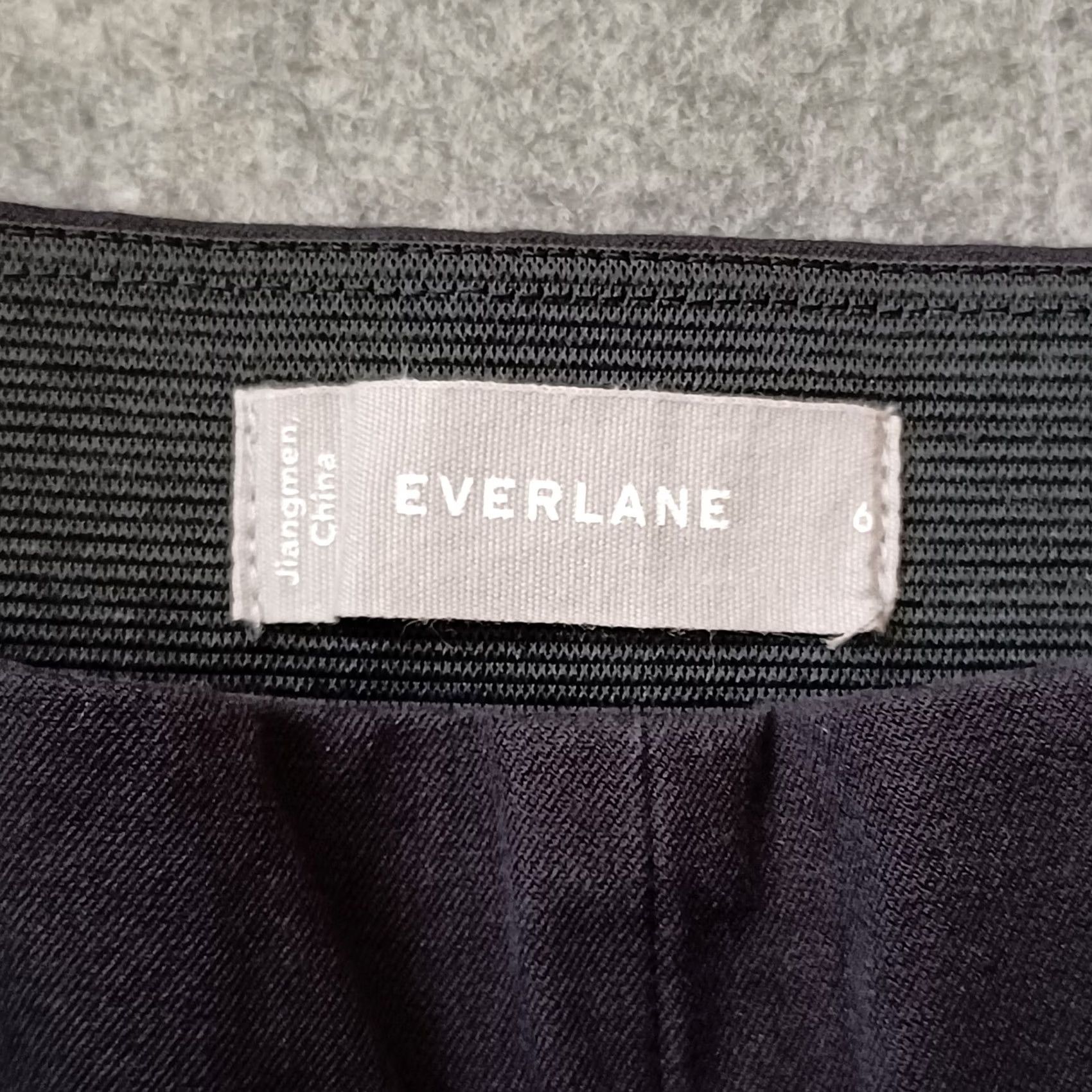 Everlane Everlane Pants Womens 6 Black Tapered Side Zip Career Work Stretchy Cotton Blend Slim Ankle Modern Womens Size 28" / US 6 / IT 42 - 2 Thumbnail