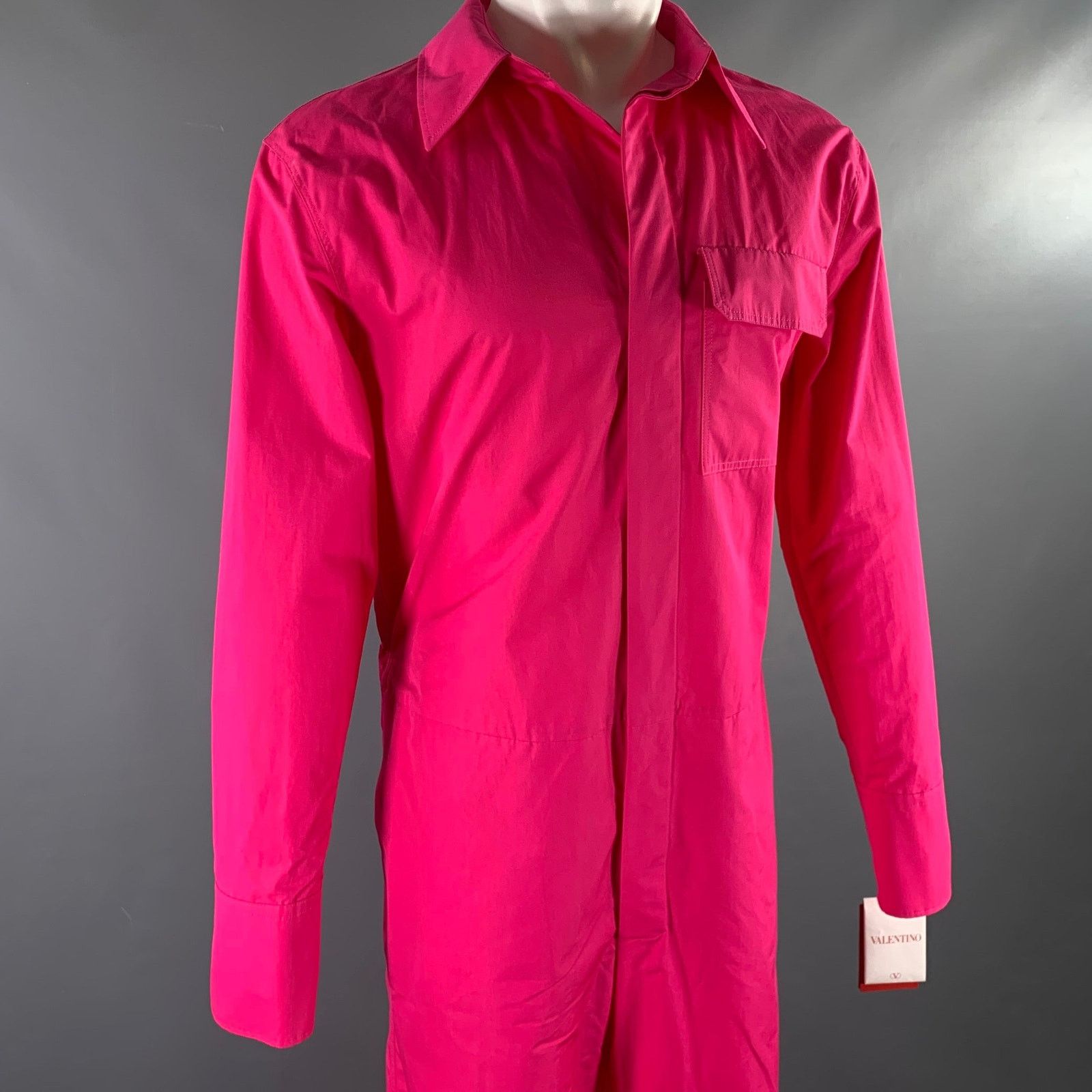 Valentino VALENTINO Size S Pink Cotton Hidden Placket Jumpsuit Size US 36 / EU 52 - 2 Thumbnail