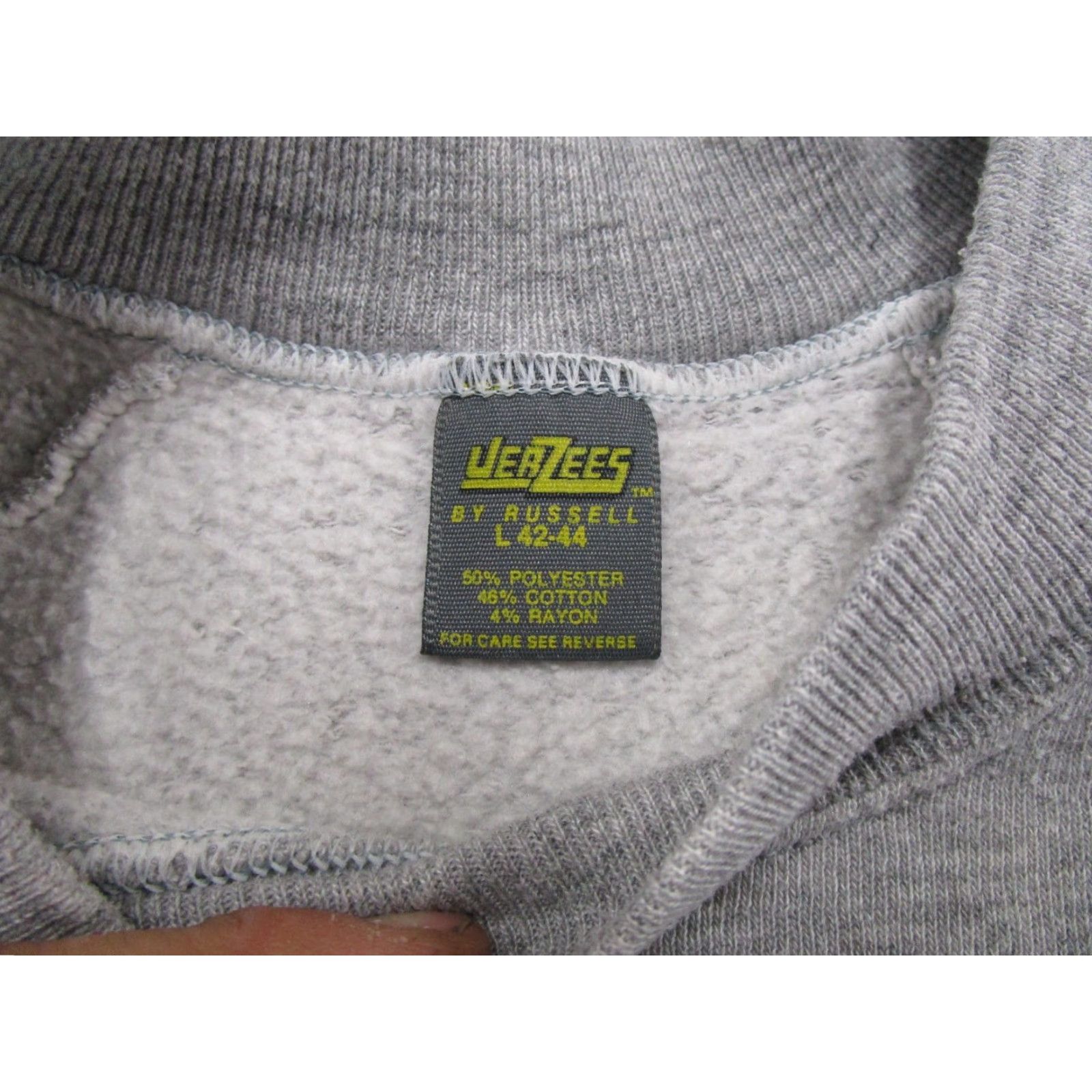 Jerzees VINTAGE Jerzees Sweatshirt Raglan Sleeve 80s Wisconsin USA Crew Neck Gray L Mens Size US L / EU 52-54 / 3 - 3 Thumbnail