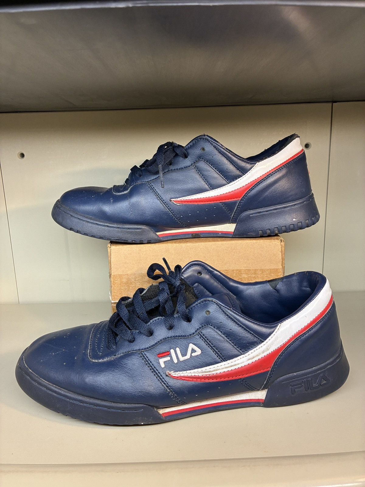 Fila Fila Original Fitness Shoes Mens Sz 13 White Blue Red Low Size US 13 / EU 46 - 2 Thumbnail