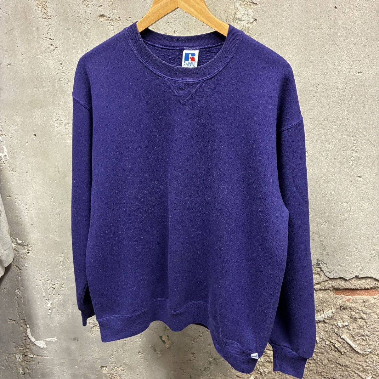 Russell Athletic Vintage 90s Russell Athletic Purple Crewneck USA Made XL Y2K Size US XL / EU 56 / 4 - 1 Thumbnail