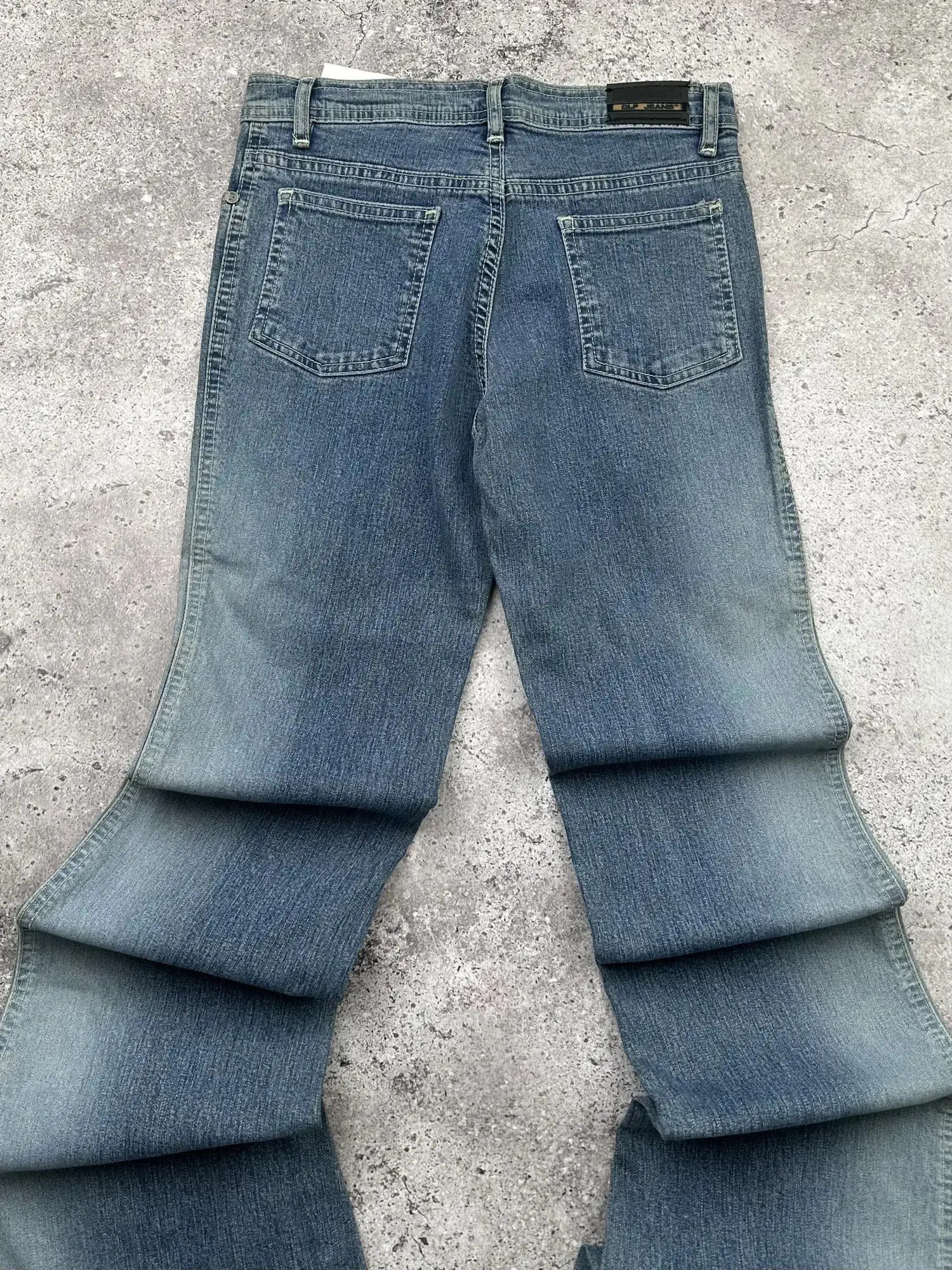 Japanese Brand Vintage Flare Embroidered Print Jeans C217(V616) Size 25" / US 0 / IT 36 - 6 Thumbnail