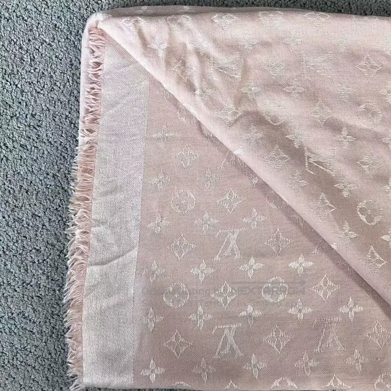 Louis Vuitton Louis Vuitton Brown jacquard fringed woolen scarf Size ONE SIZE - 5 Thumbnail