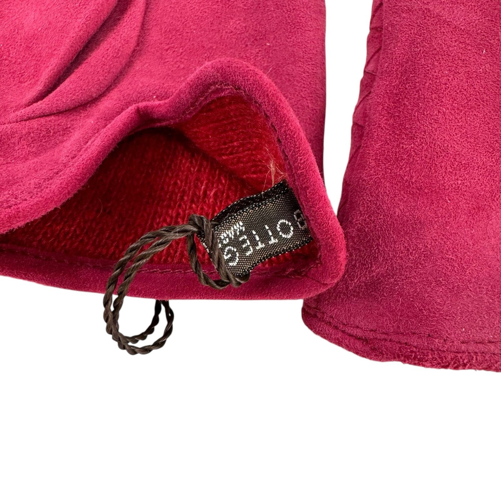 Bottega Veneta Bottega Veneta Pink Suede Intrecciato Gloves Size ONE SIZE - 5 Thumbnail