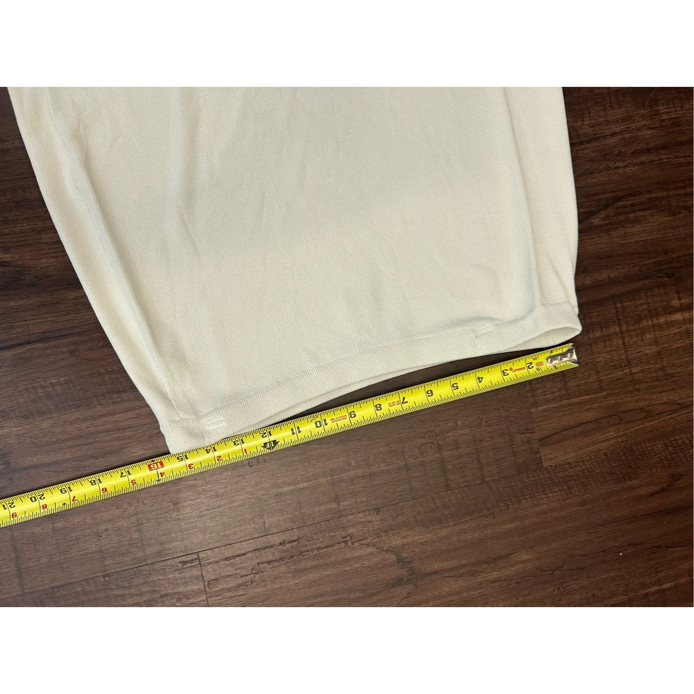 White's Boots Dialogue White Cream Knit Pencil Skirt, Sz XL Size 38" / US 16 / IT 52 - 2 Thumbnail
