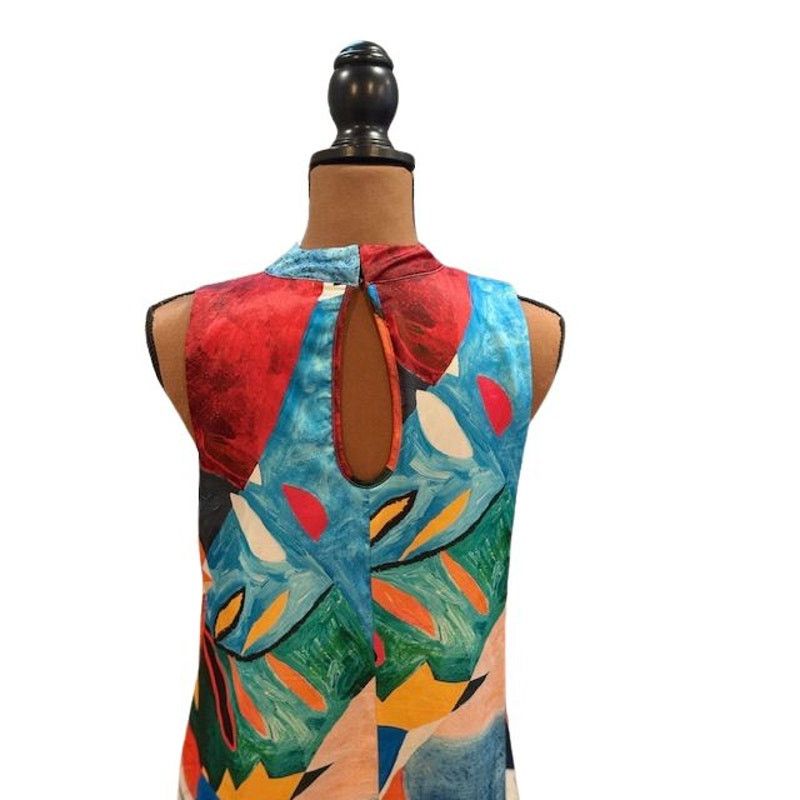Nicole Miller Nicole Miller Halter Neck Abstract Print Maxi Dress Size S / US 4 / IT 40 - 5 Thumbnail