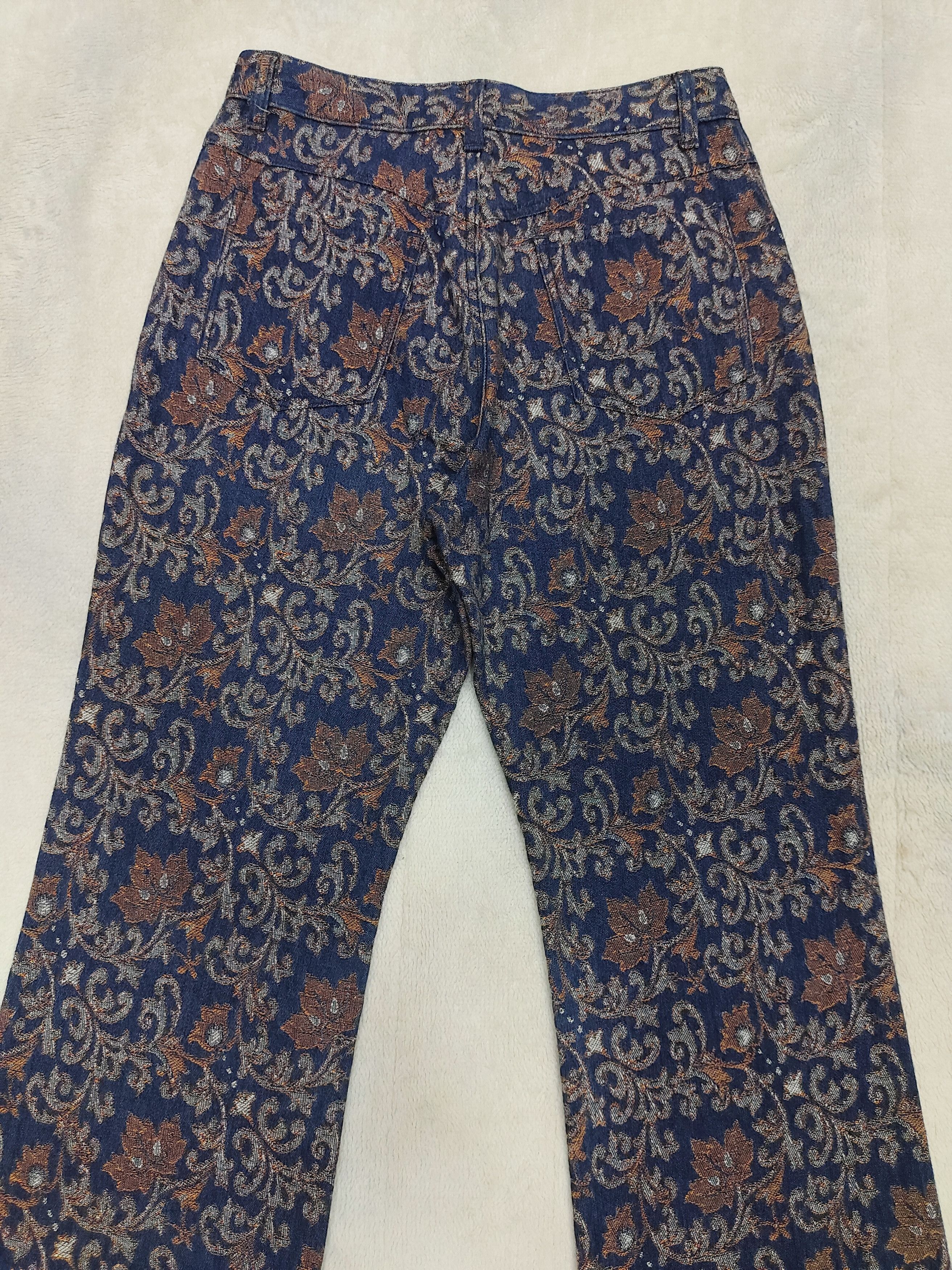 Versace 90s Gianni Versace❤️‍🔥Archive Baroque Jacquard Jeans Size 28" / US 6 / IT 42 - 4 Thumbnail