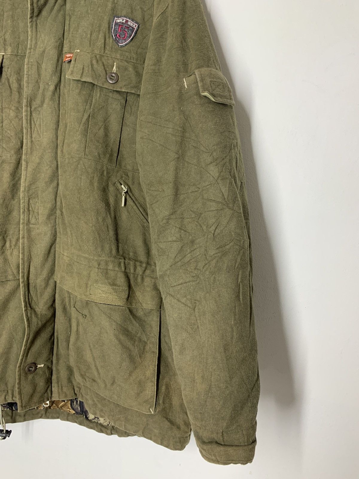 Ecko Unltd. × Fubu × Triple 5 Soul Vintage TRIPLE 5 Soul Military Puffer Parka Jacket Size US XL / EU 56 / 4 - 4 Thumbnail
