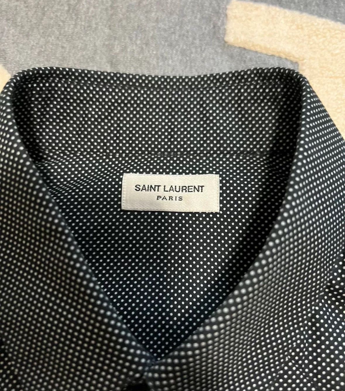 Saint Laurent Paris × Yves Saint Laurent Saint Laurent's first year wavelet dot shirt2412-Nextarrow Size US S / EU 44-46 / 1 - 3 Thumbnail