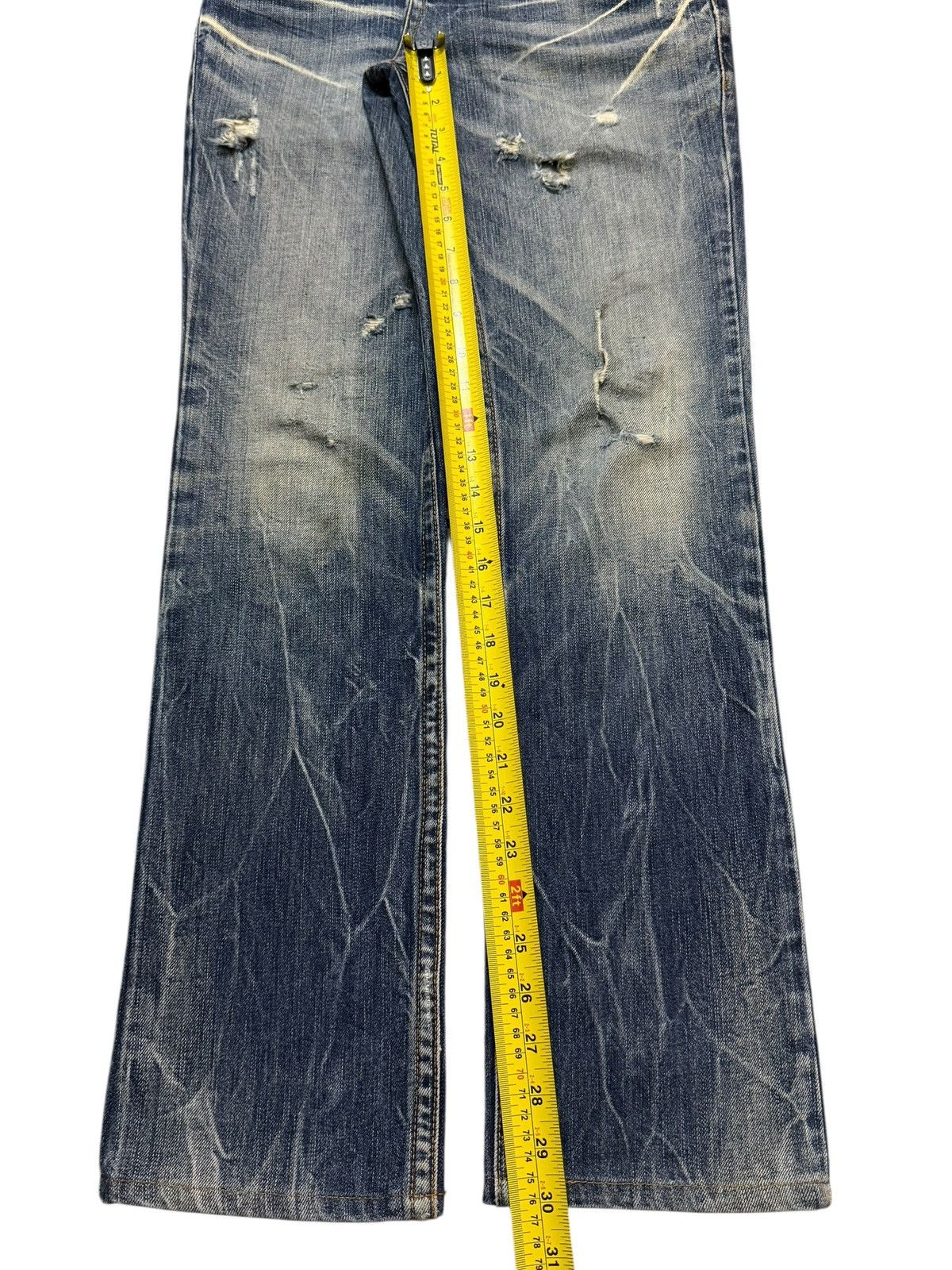 If Six Was Nine Vintage 90s Japan Andre Malraur Faded Thunder Wash Bleached Size US 30 / EU 46 - 10 Thumbnail