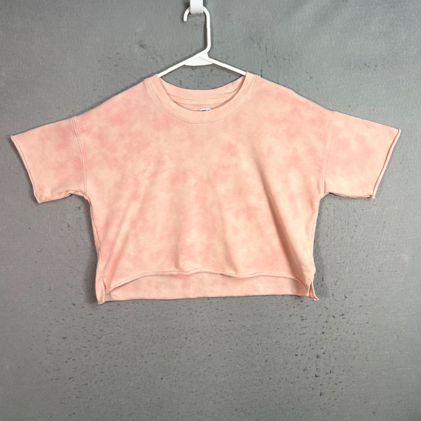 Vintage Aerie Womens Size Small Pink Tie-Dye Short Sleeve Crop Top Shirt Girls Size S / US 4 / IT 40 - 2 Thumbnail