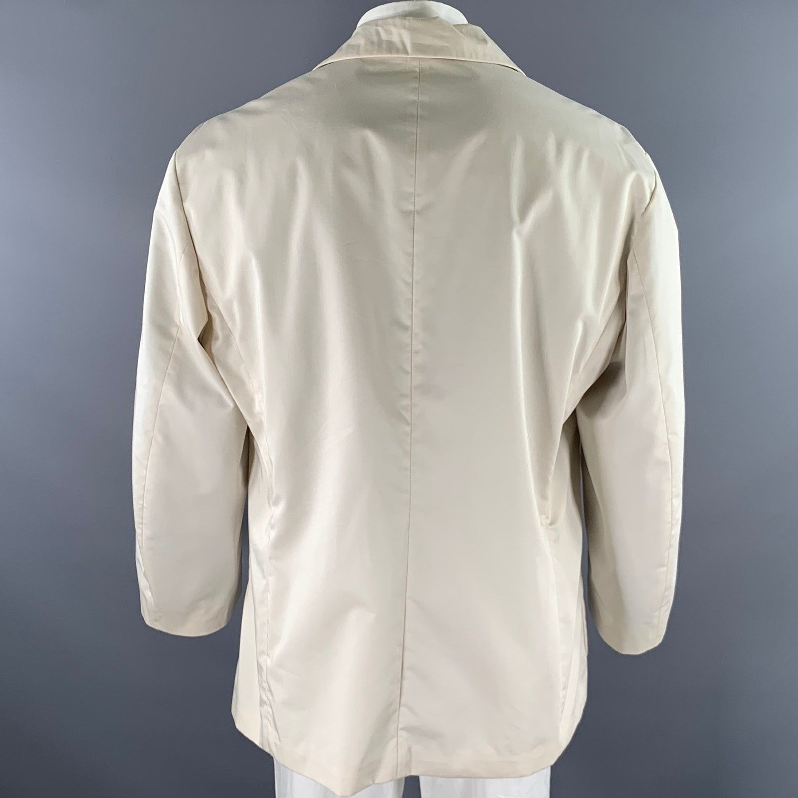 Gianfranco Ferre Gianfranco Ferre 50 Cream Ivory Cotton Blend Sport Coat Size 50R - 4 Thumbnail